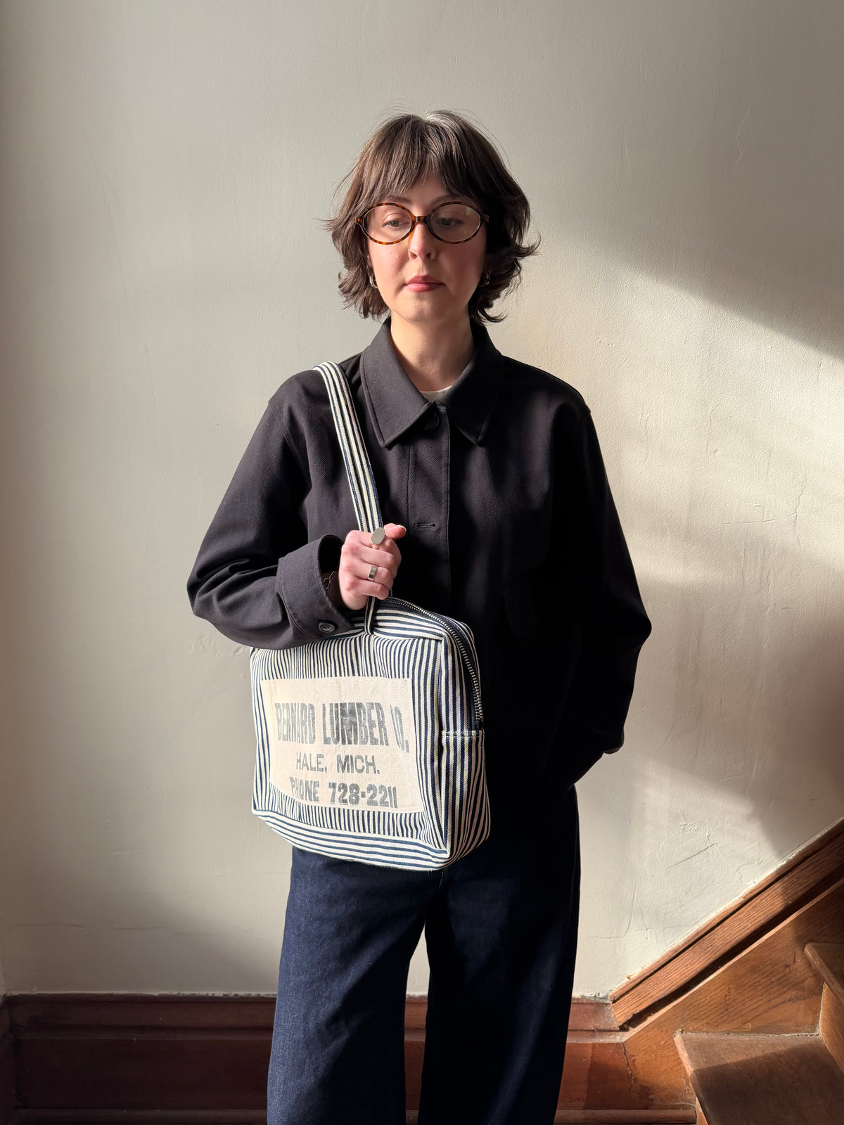 Lumber Co Striped Bowler Bag
