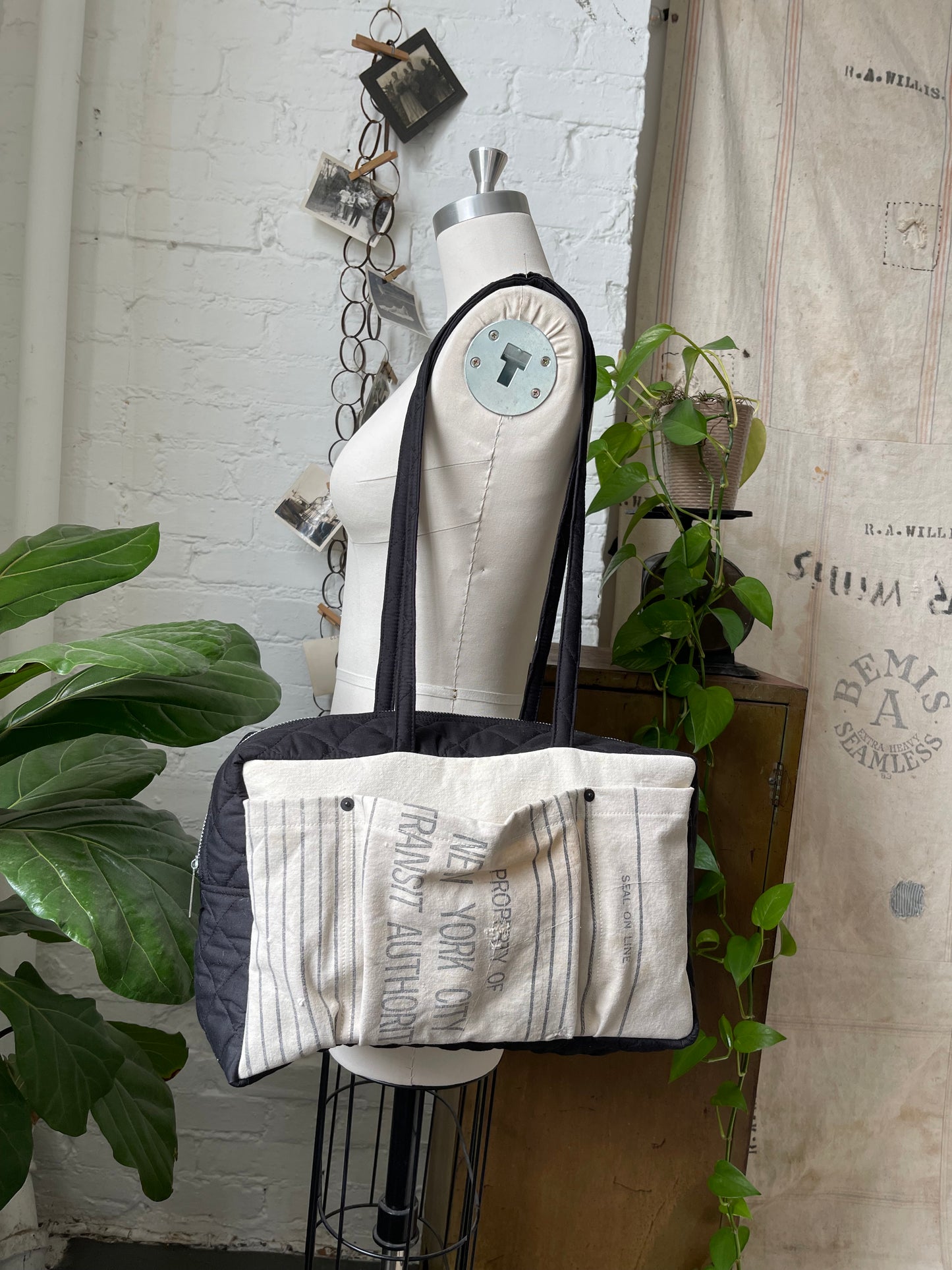 New York City Quilted Bowler Bag