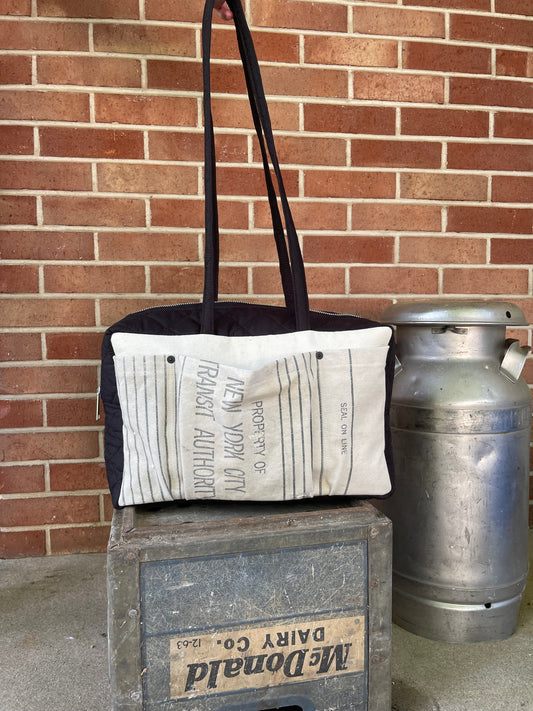 New York City Quilted Bowler Bag