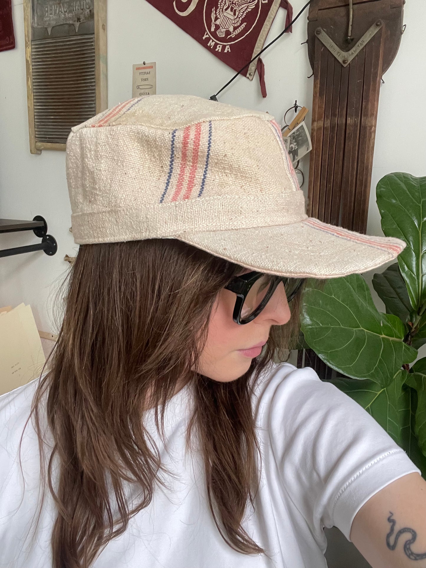 Feedsack Painter's Cap