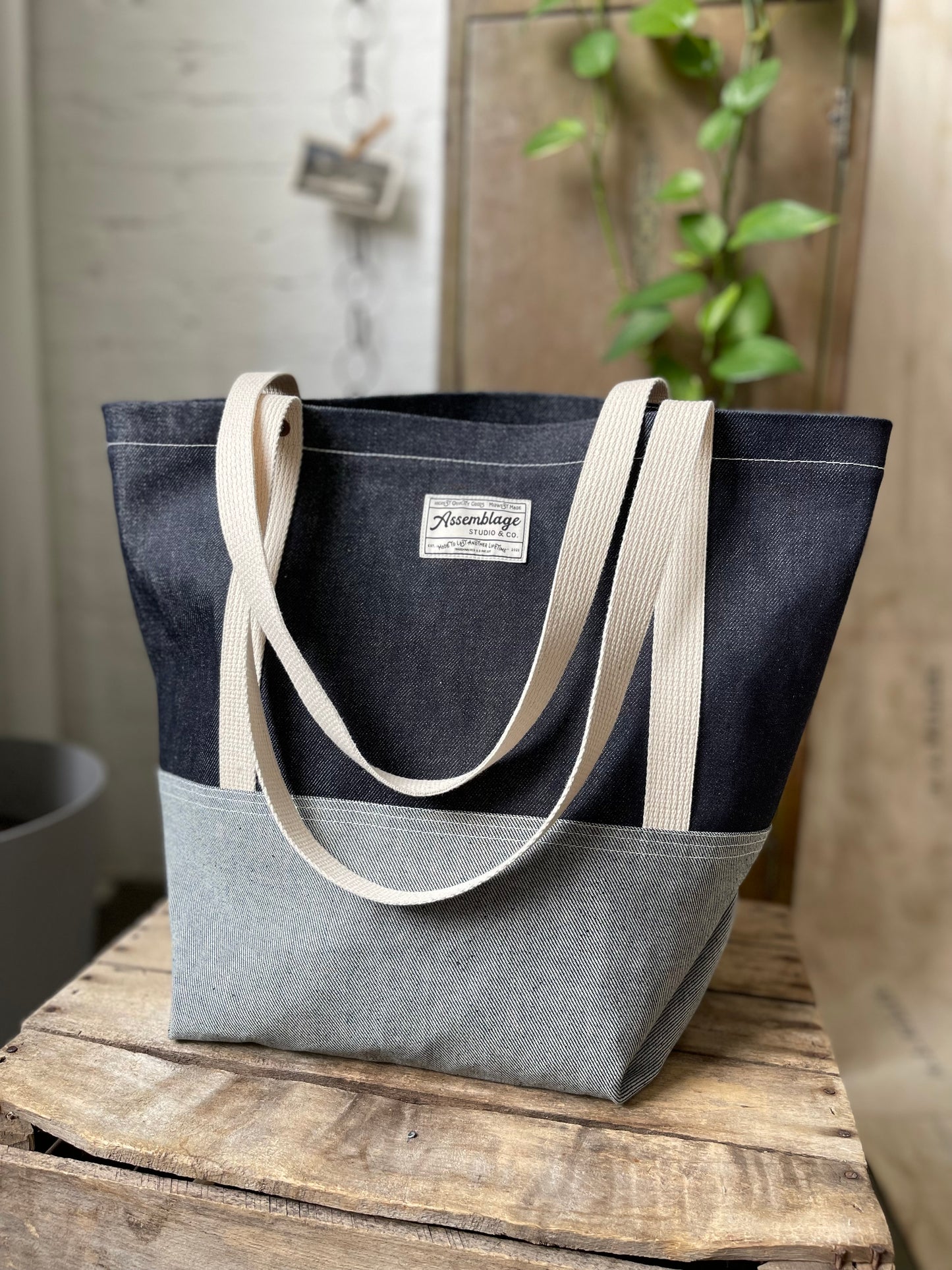 Raw Denim Tote