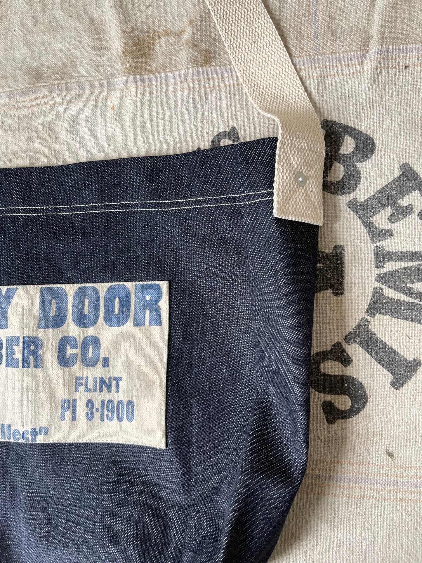 Raw Denim Lumber Messenger Bag