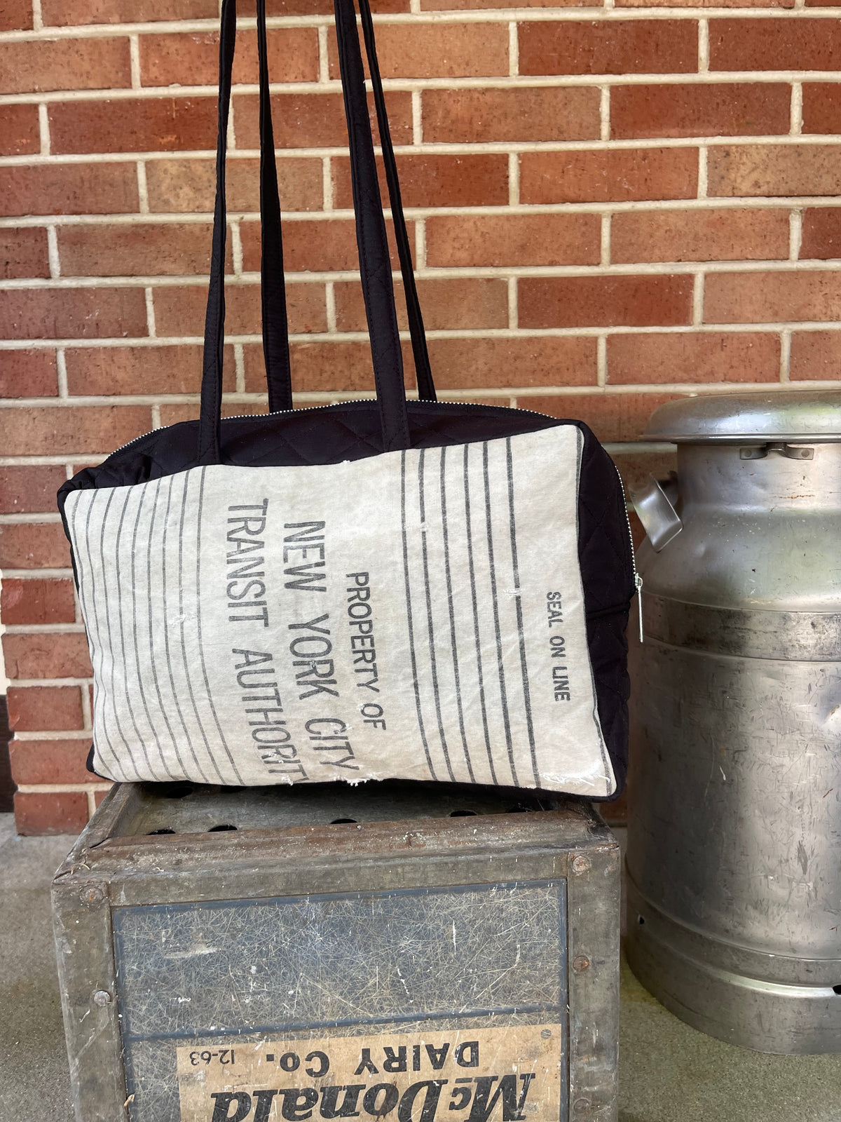 New York City Quilted Bowler Bag