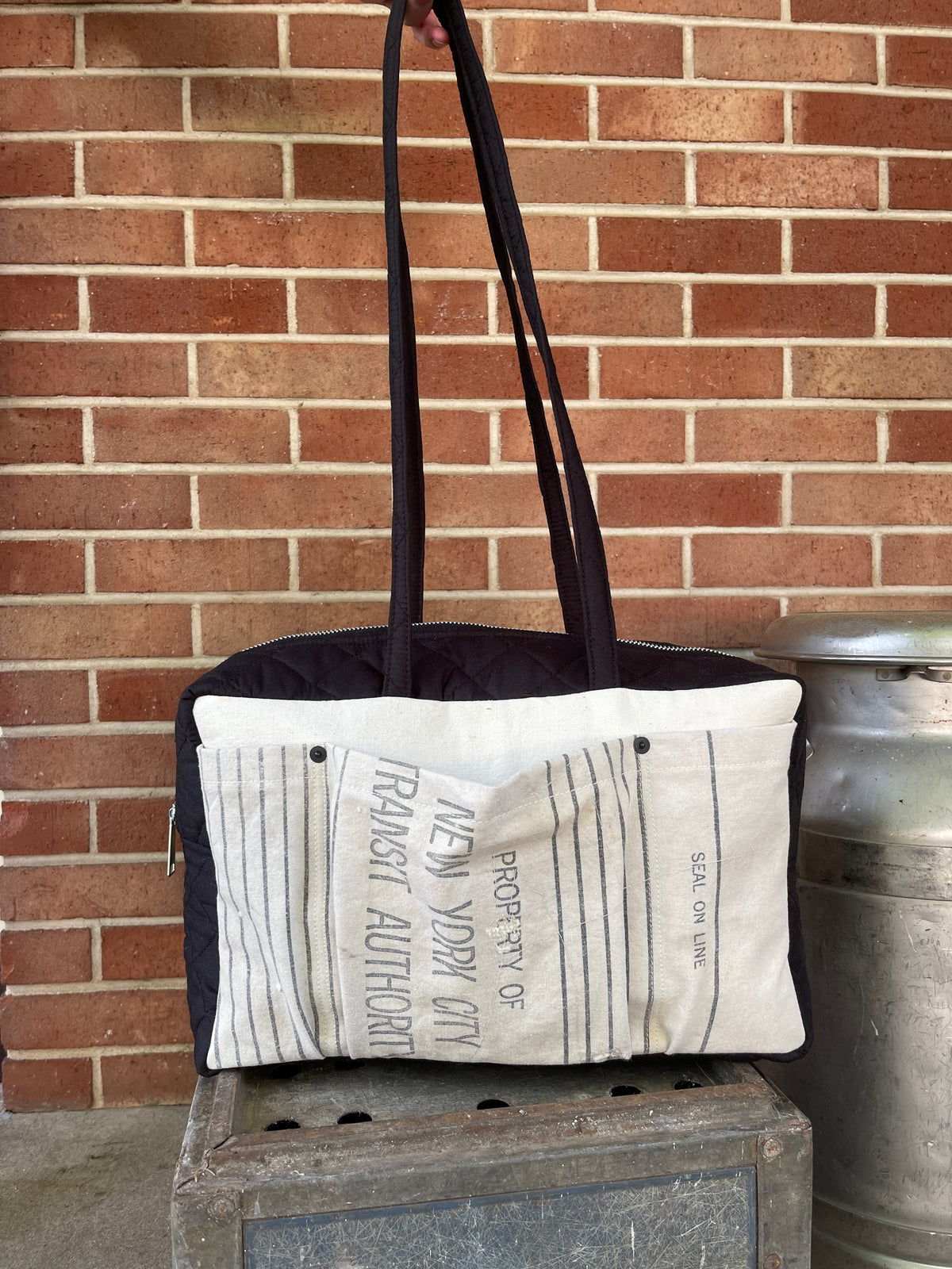 New York City Quilted Bowler Bag