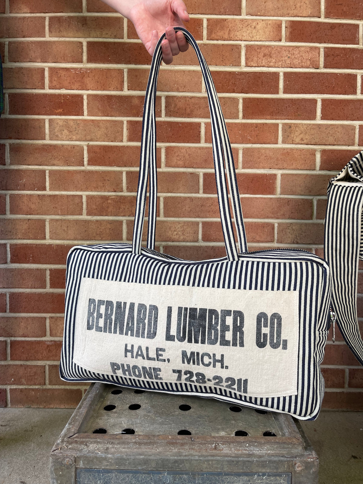 Lumber Co Striped Bowler Bag