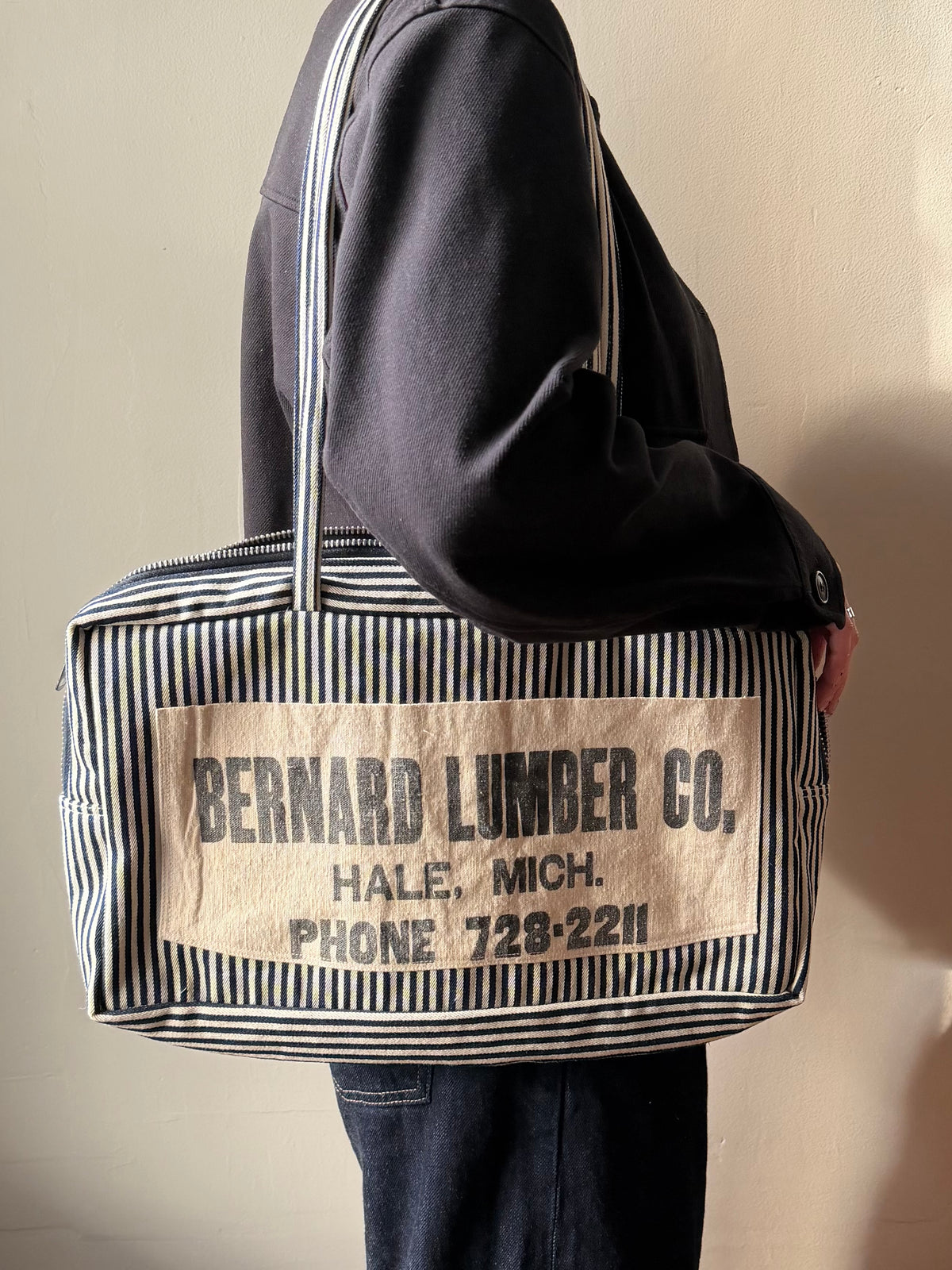 Lumber Co Striped Bowler Bag