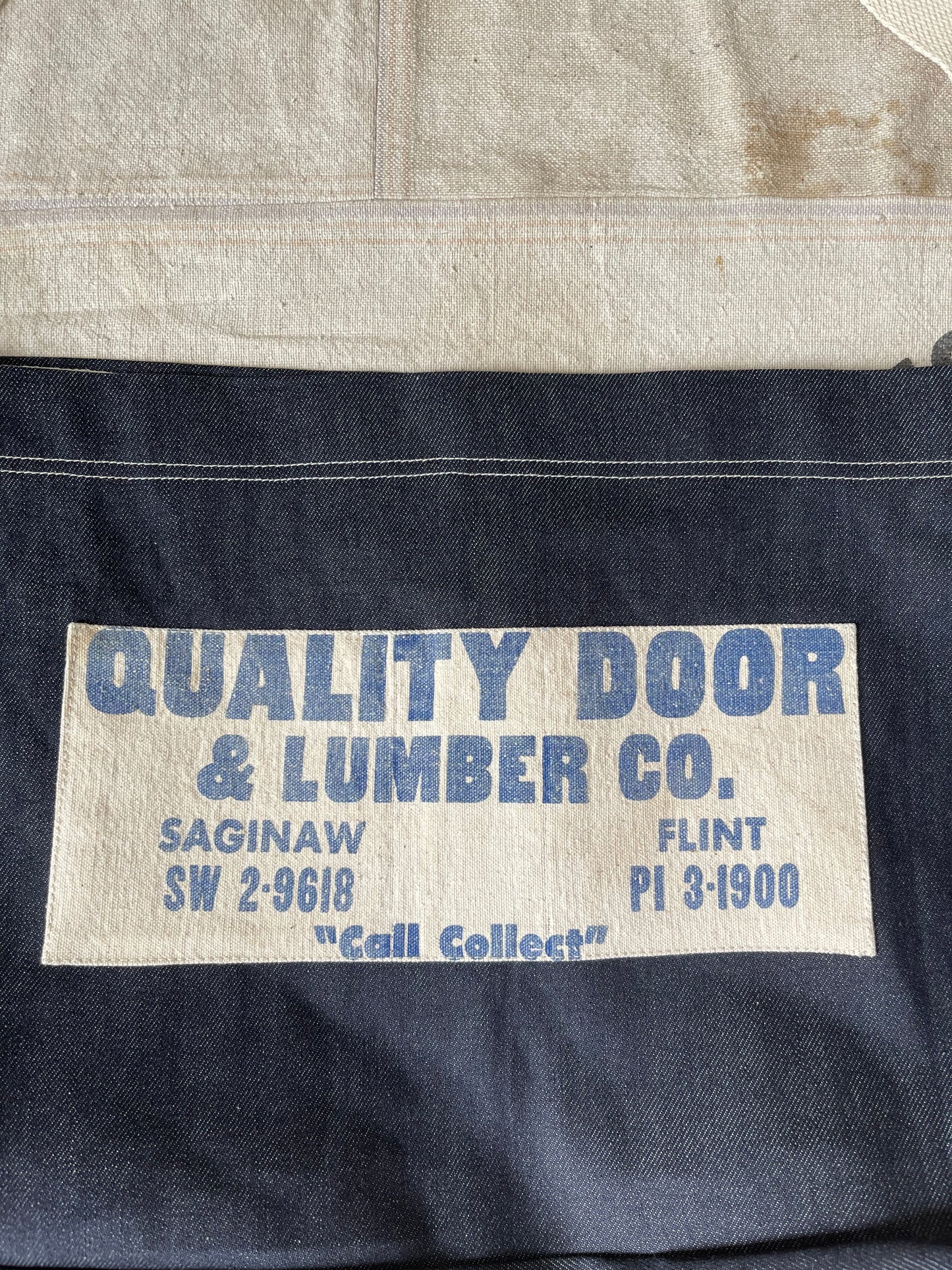 Raw Denim Lumber Messenger Bag