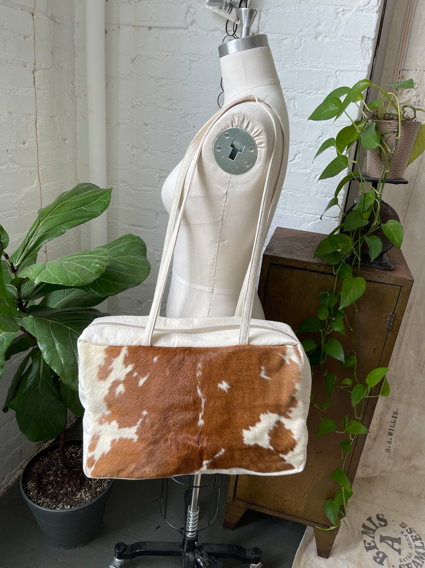 Cowhide & Canvas Carryall