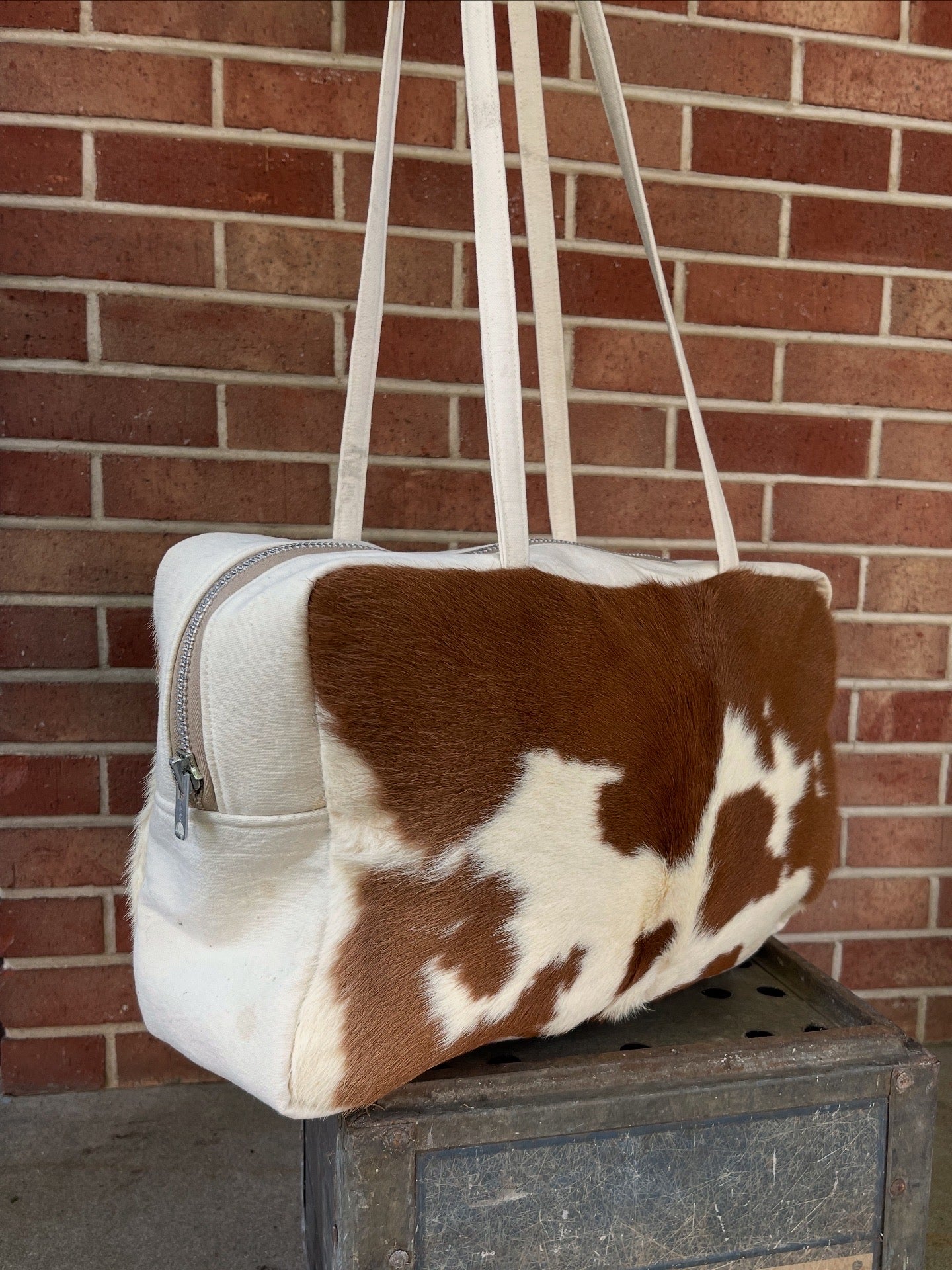 Cowhide & Canvas Carryall