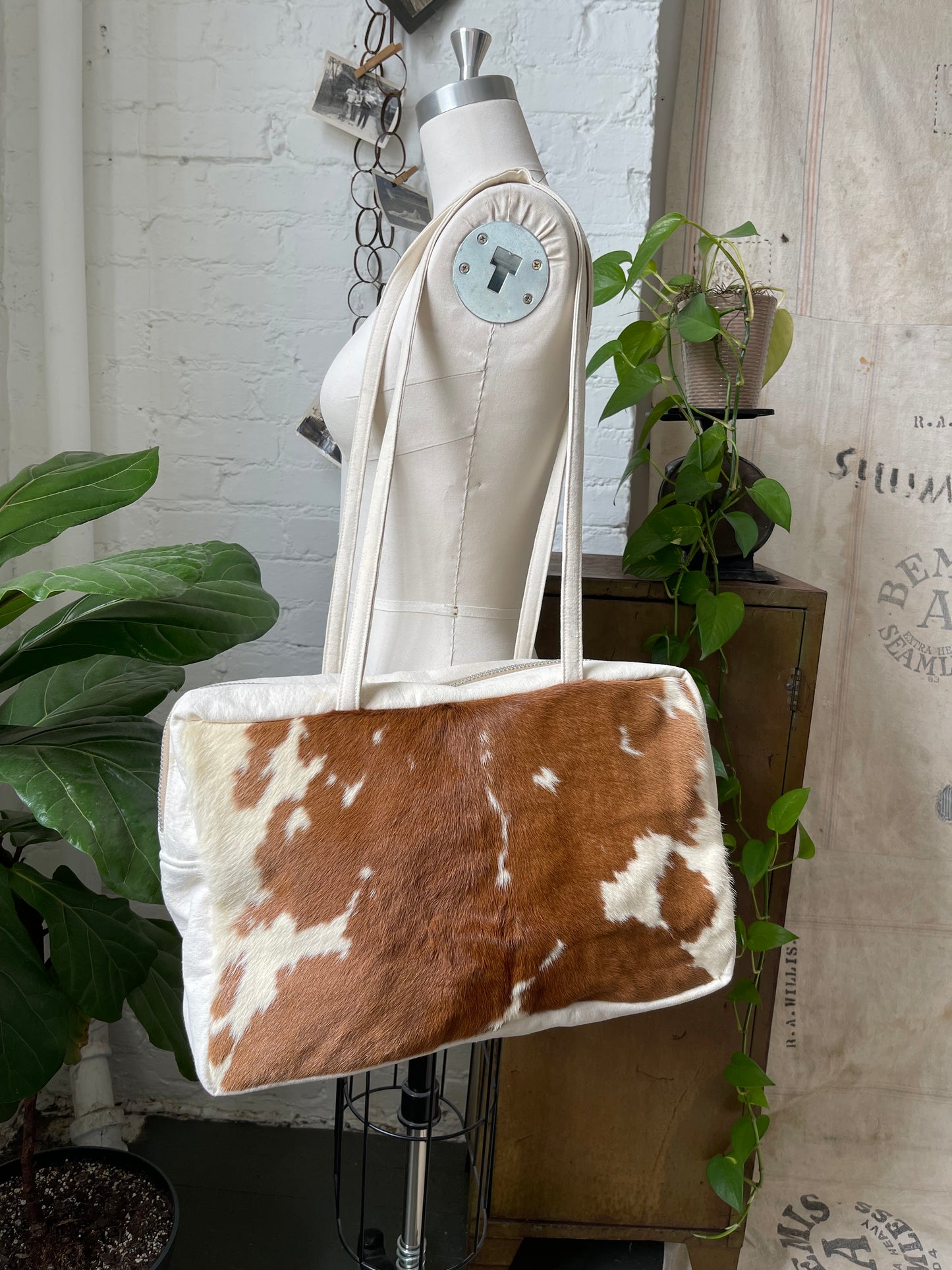 Cowhide & Canvas Carryall