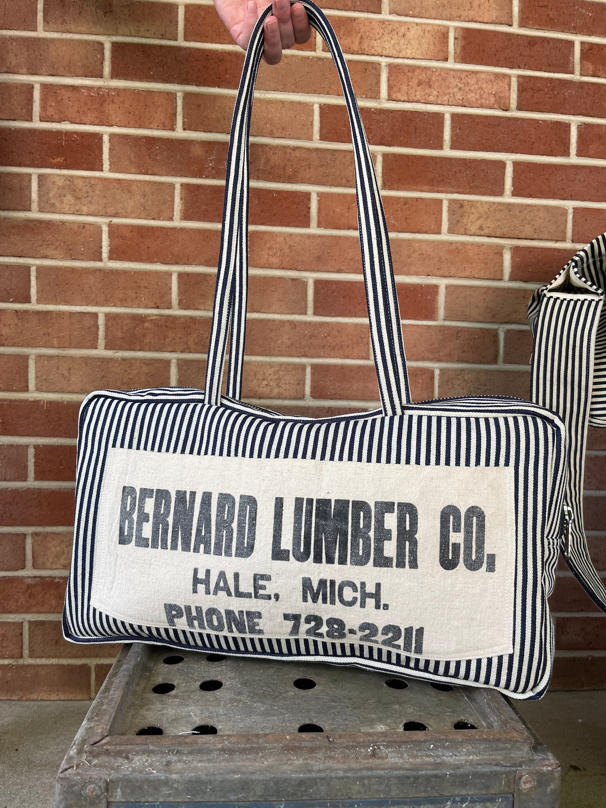 Lumber Co Striped Bowler Bag
