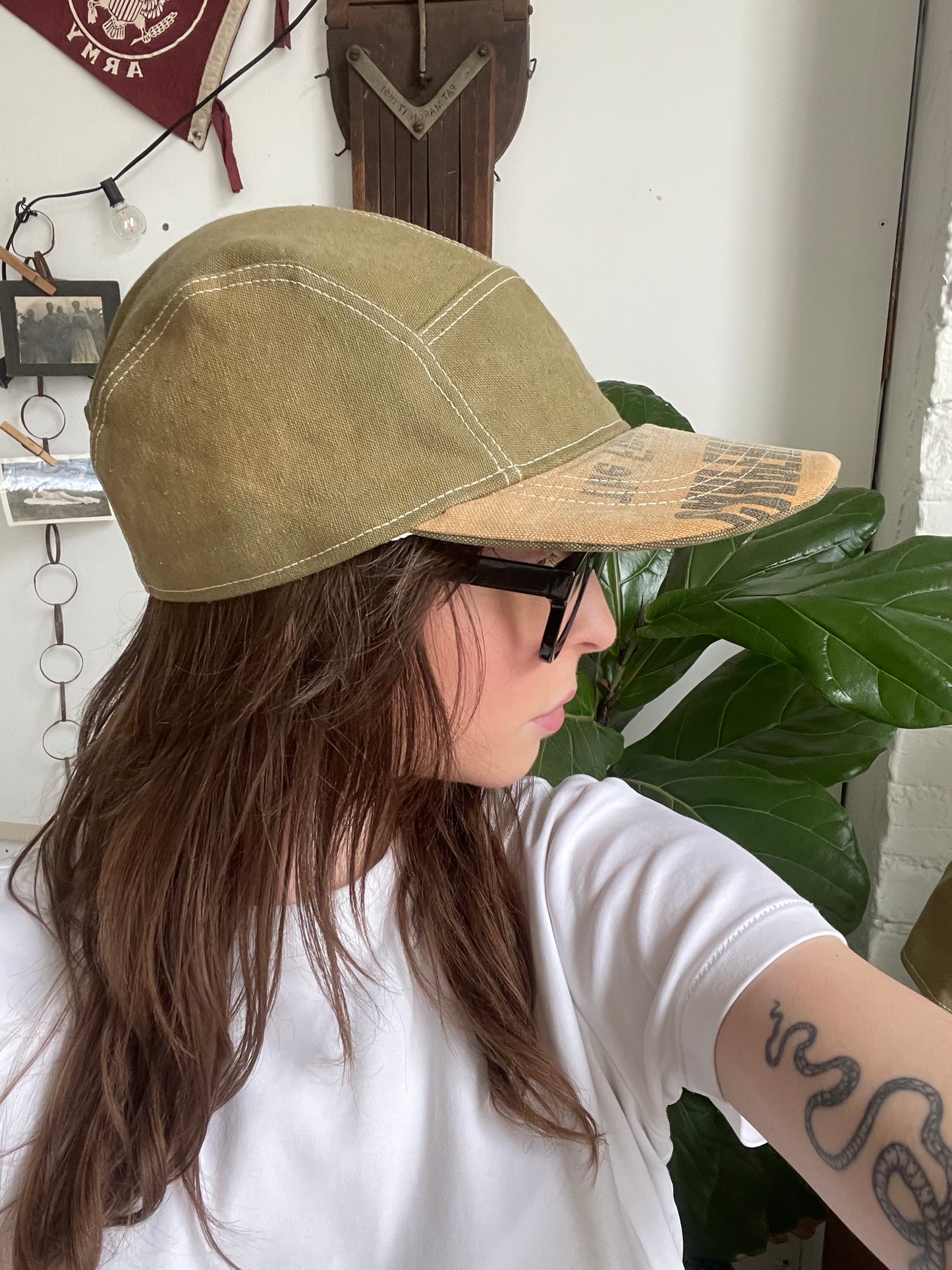 Olive Canvas Hat