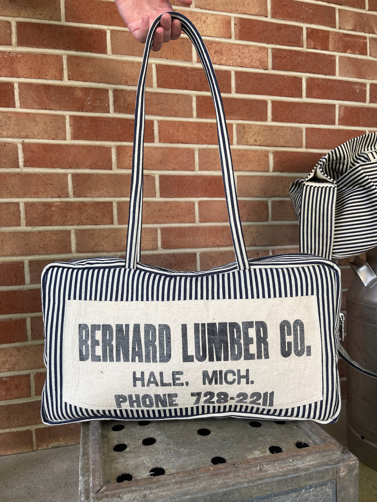 Lumber Co Striped Bowler Bag