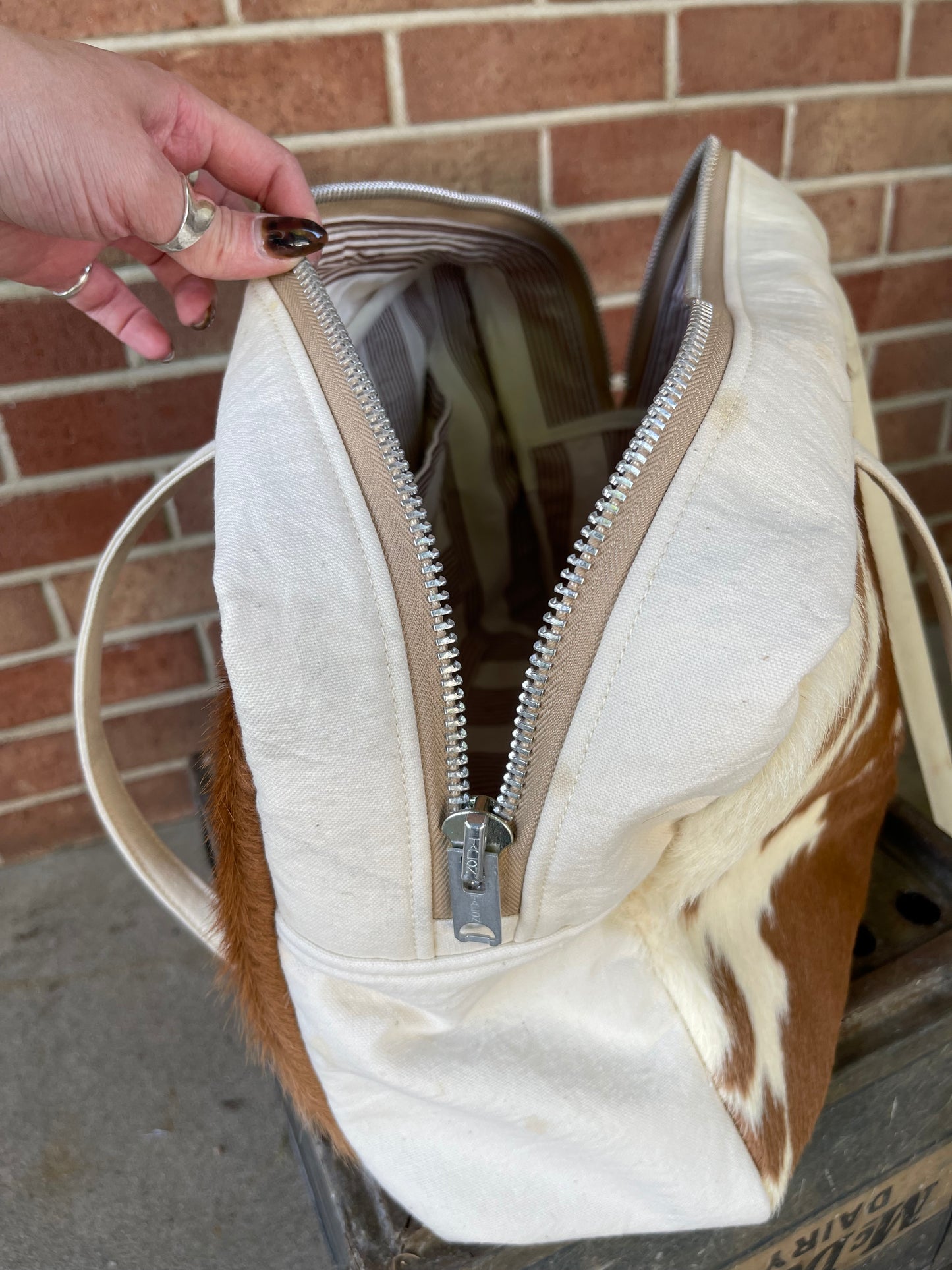 Cowhide & Canvas Carryall