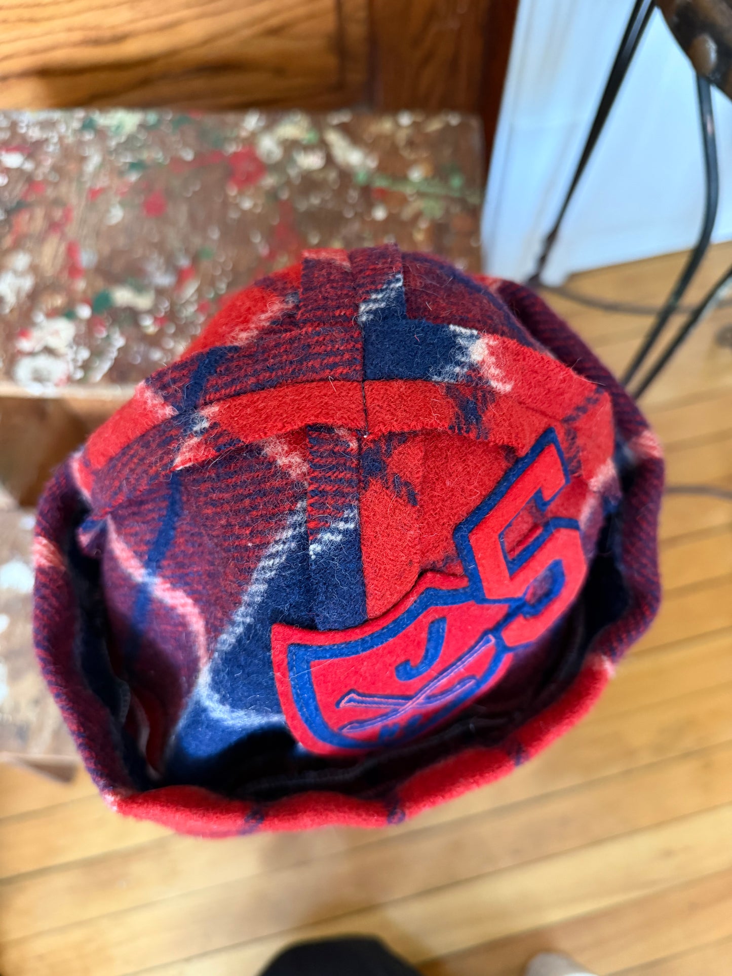 Plaid Varsity Patch Beanie [M/L]