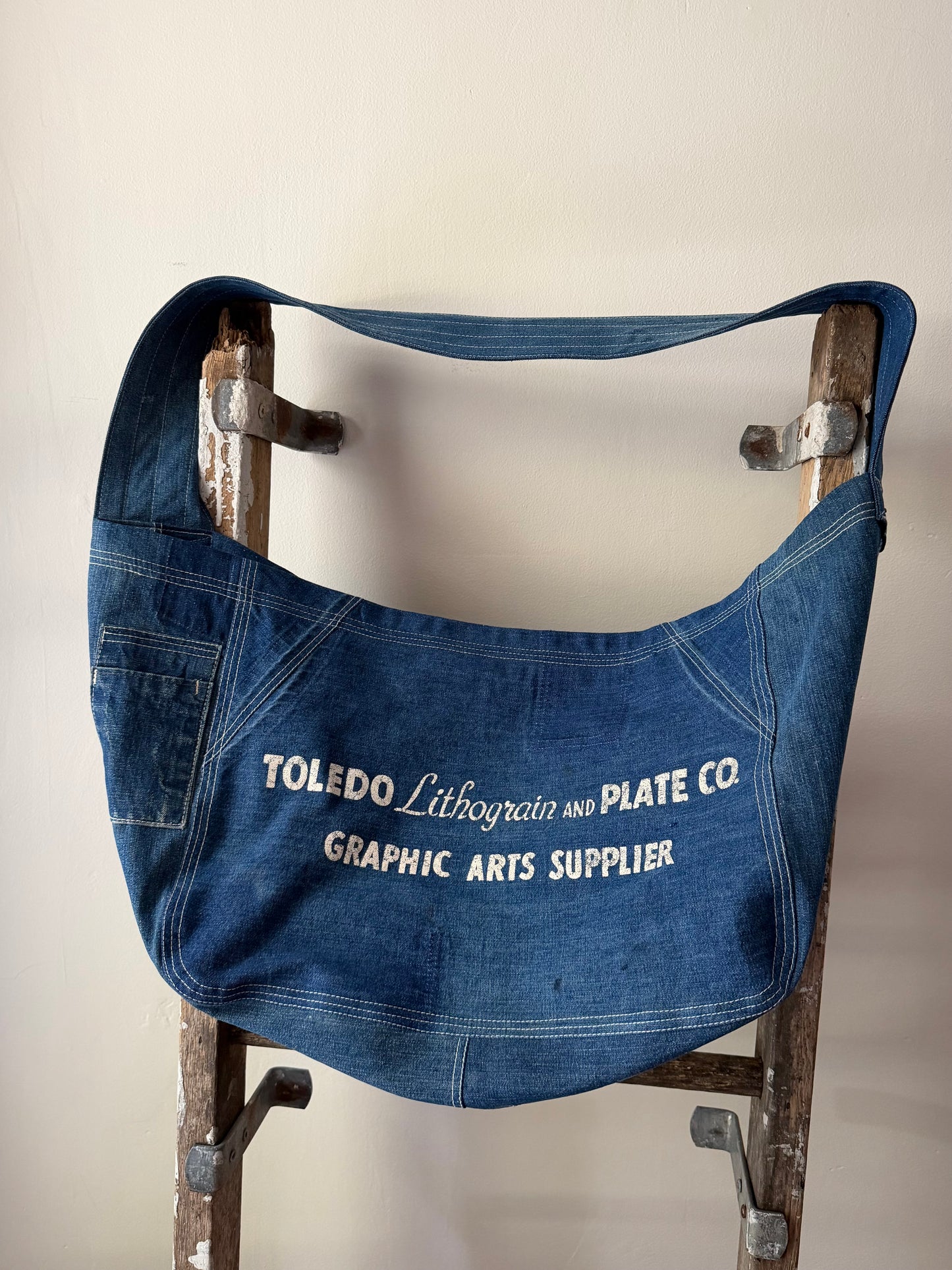 Toledo Denim Newspaper Bag