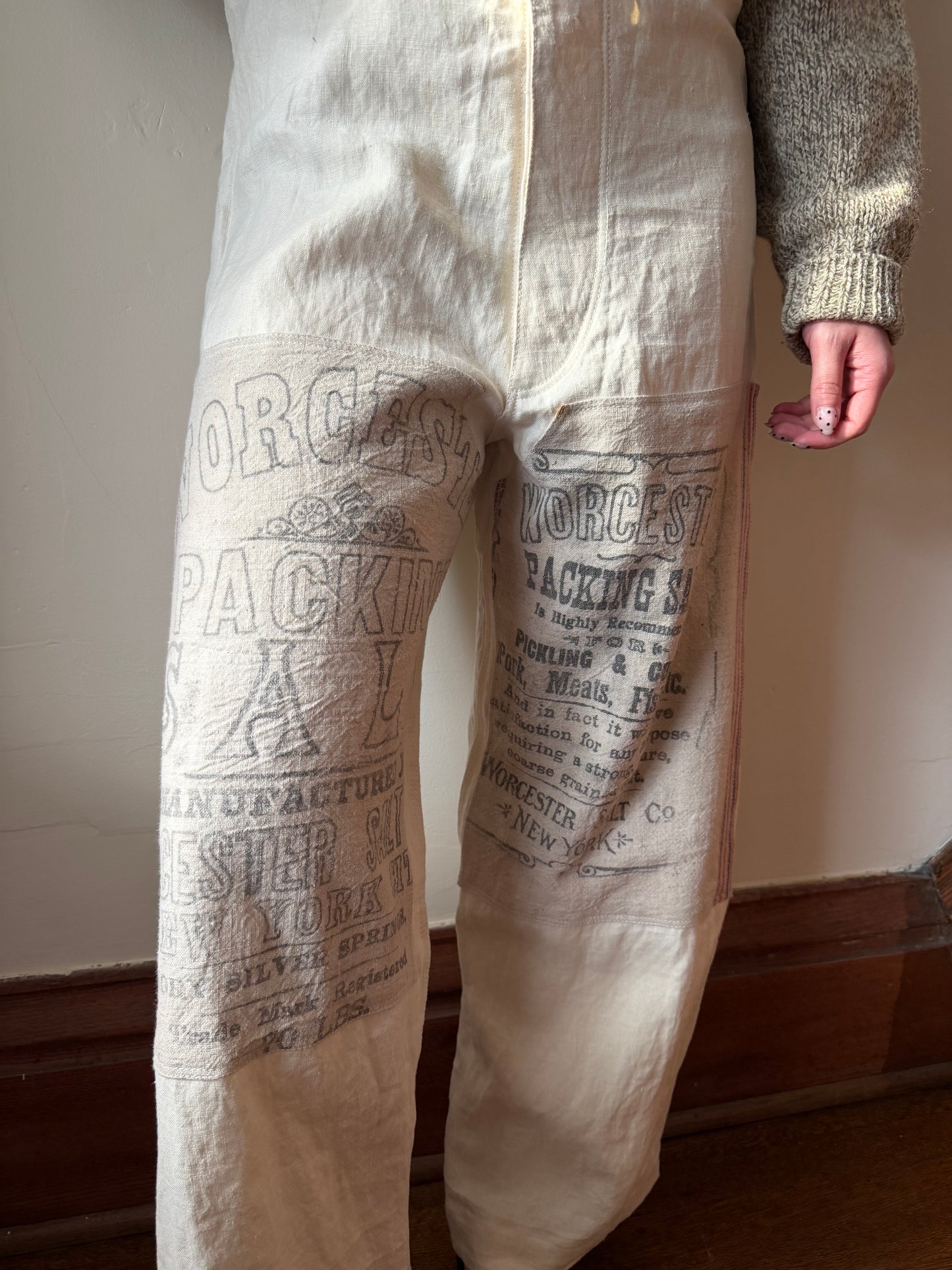 French Linen Buckleback Trousers [30-34” Waist]