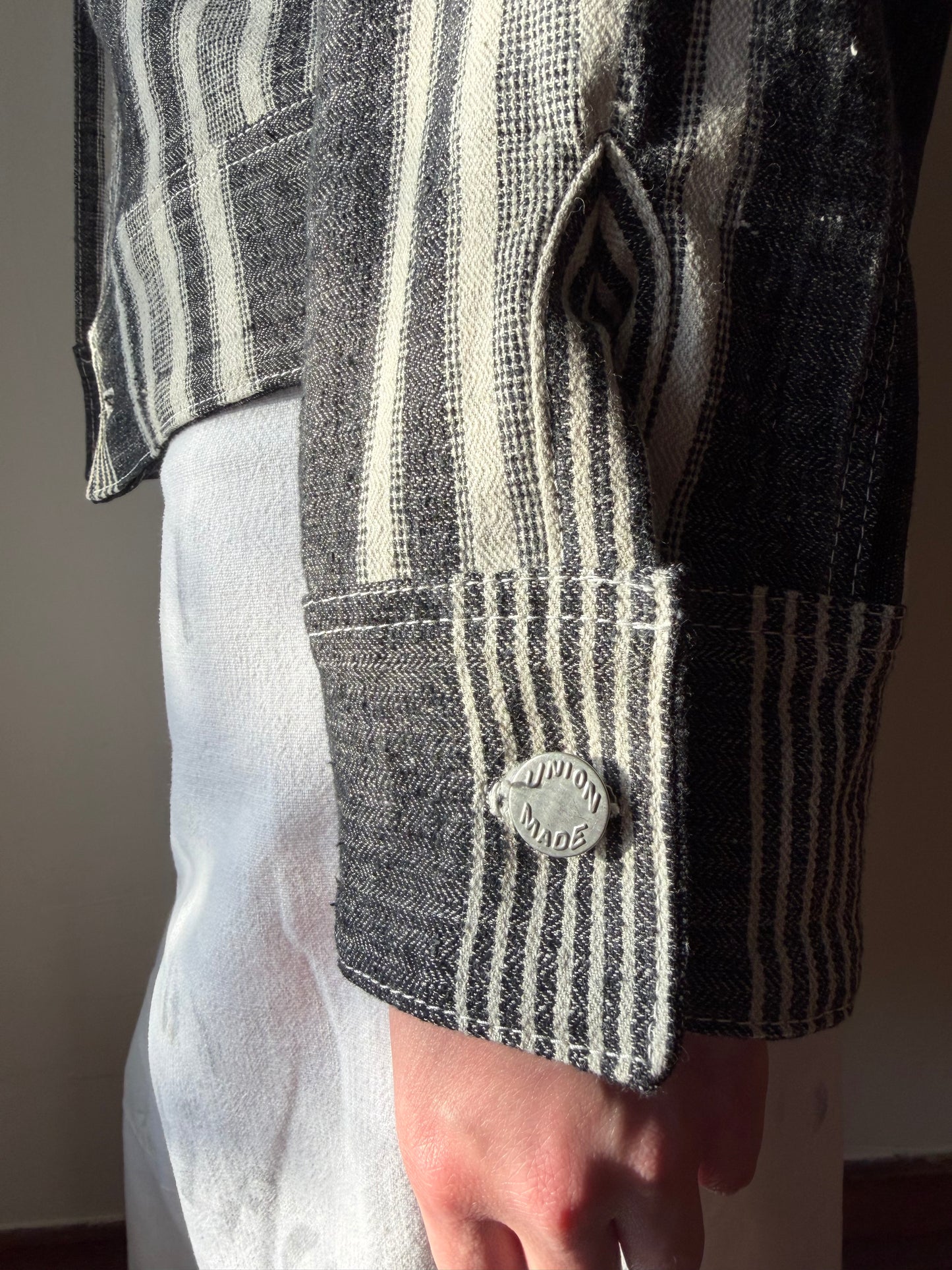 Striped Herringbone Trucker Jacket [M]
