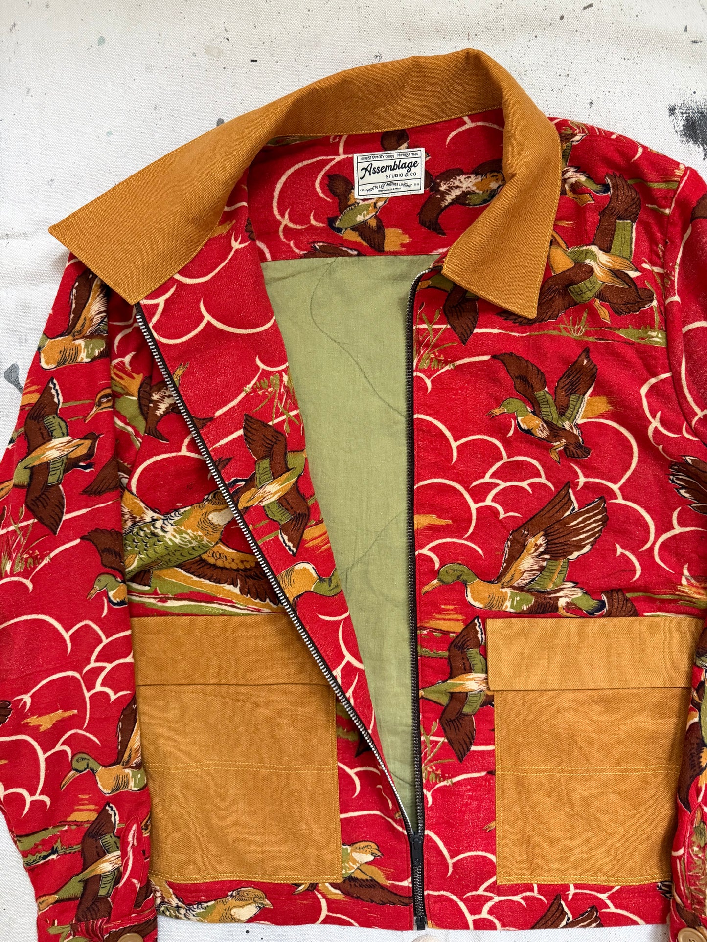 Red Duck Hunting Zip Up Jacket [L]