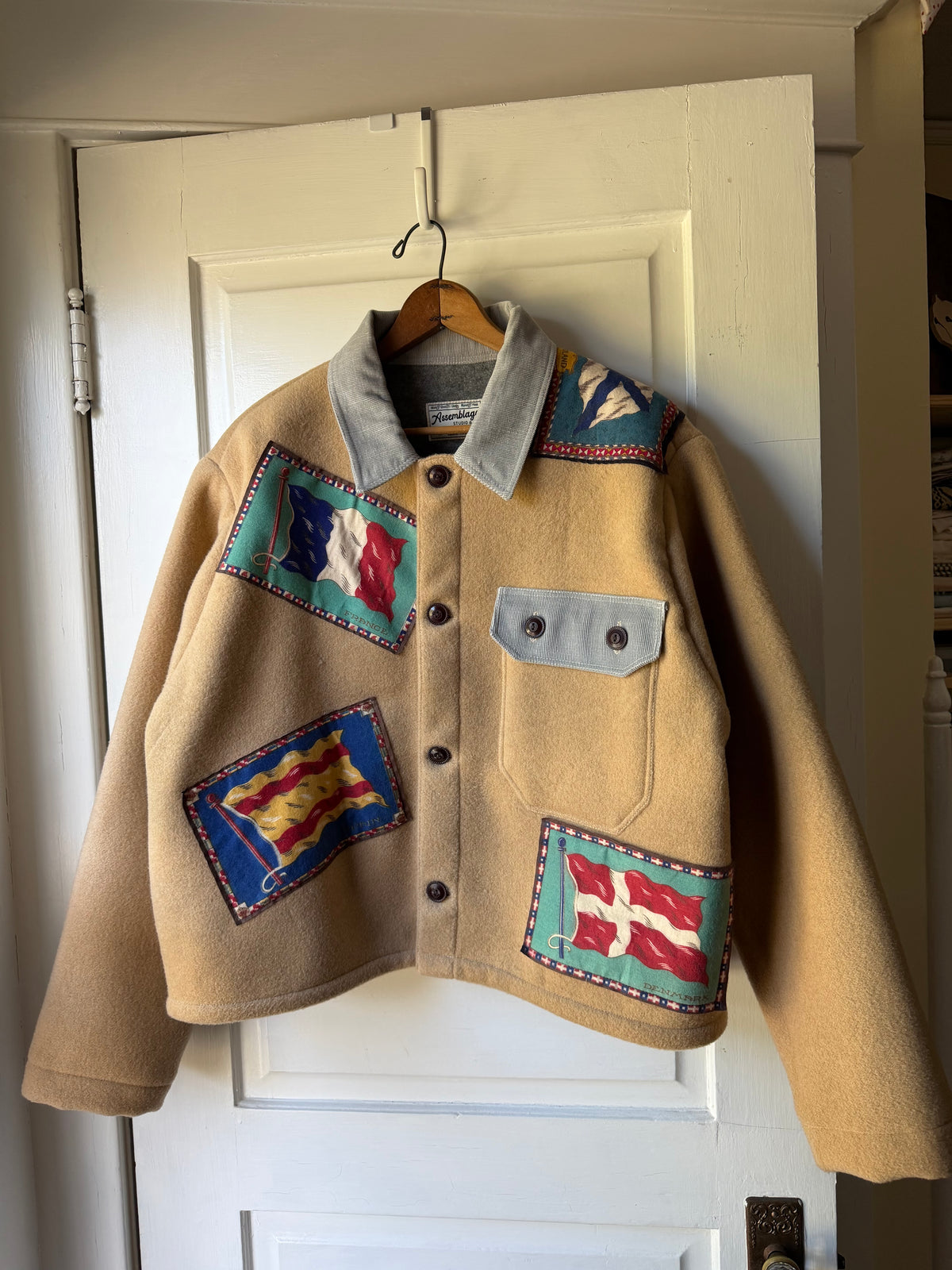Tobacco Felt Wool Coat [L]