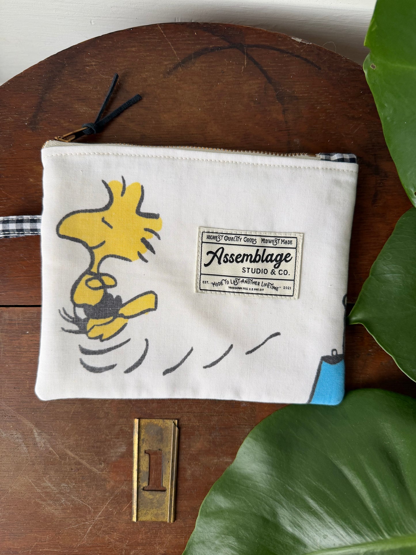 Quilted Snoopy Zipper Pouches