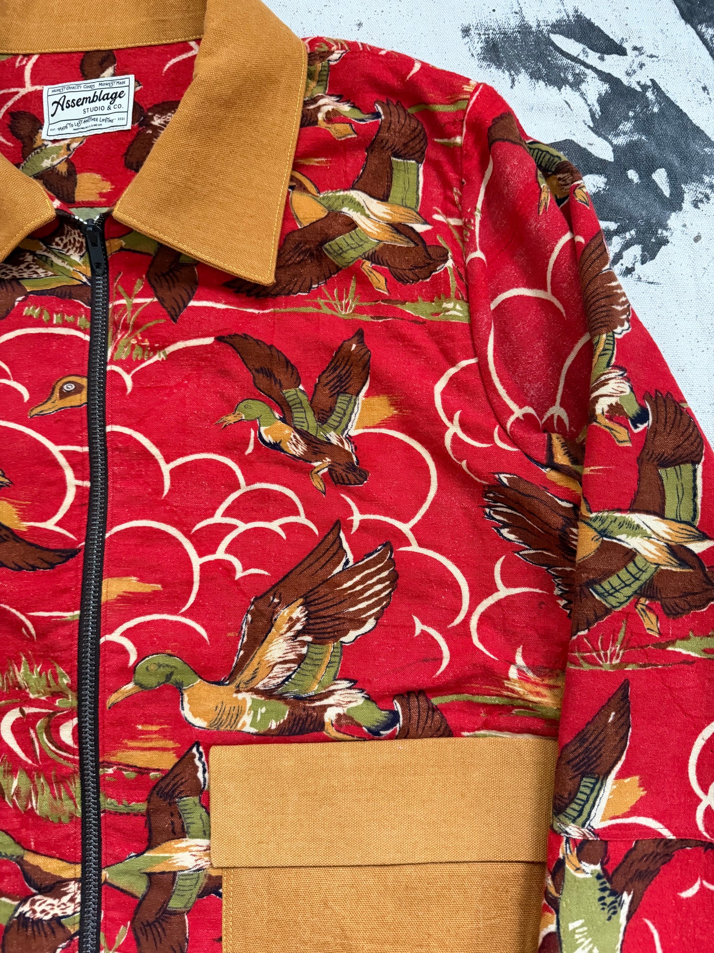 Red Duck Hunting Zip Up Jacket [L]
