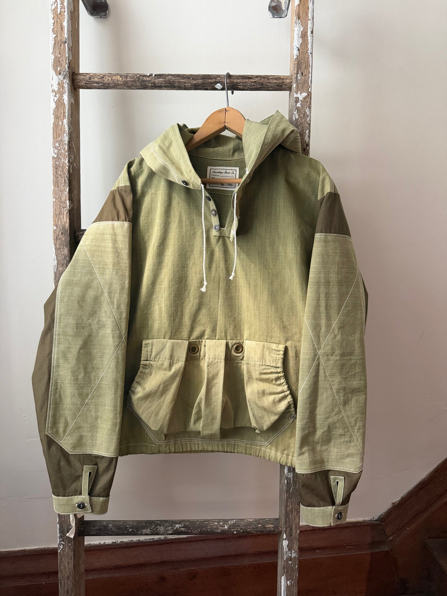 Olive Ripstop Pullover Smock [M]