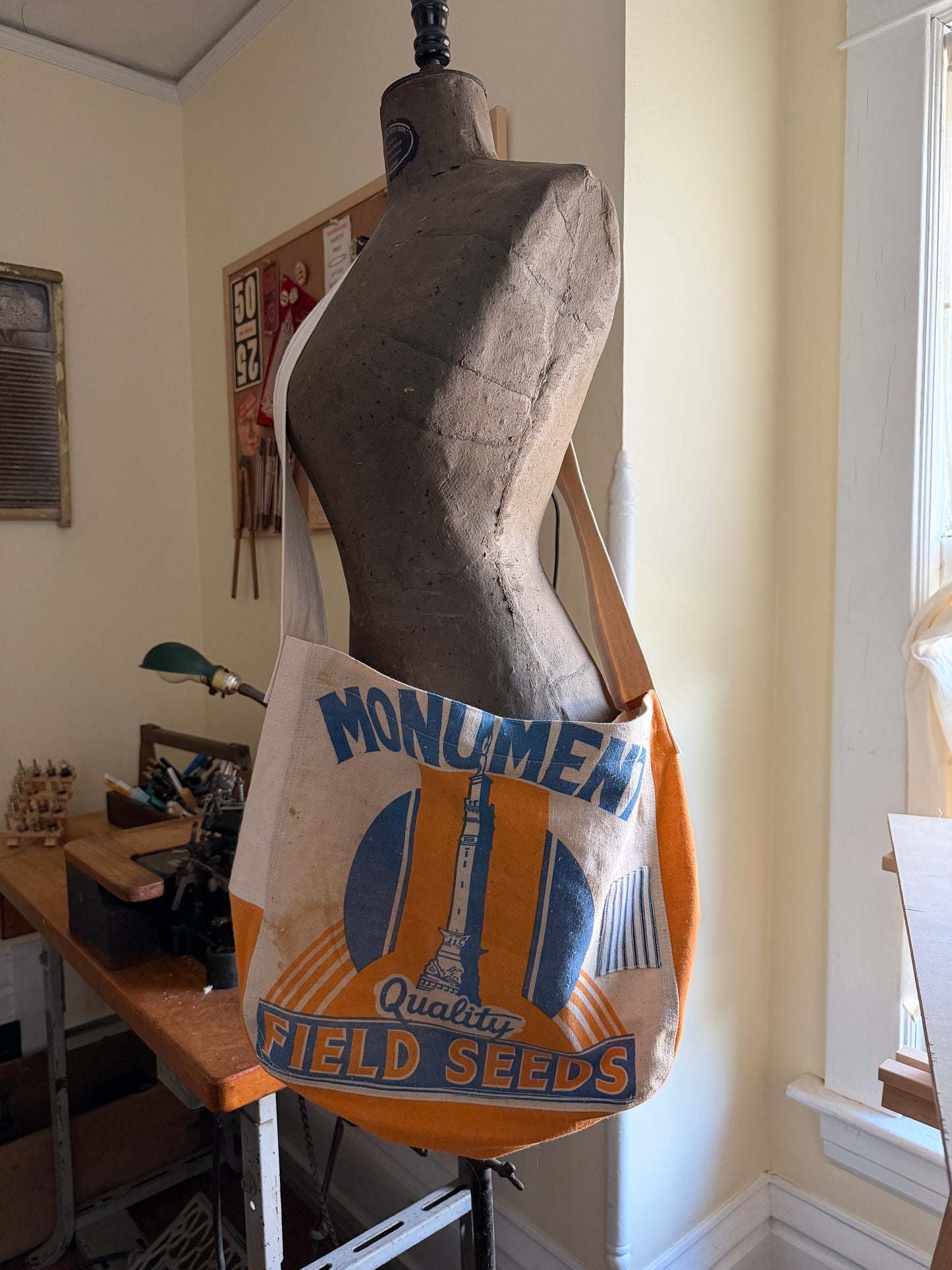 Monument Feed Sack Crossbody Tote