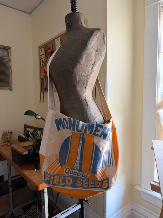Monument Feed Sack Crossbody Tote