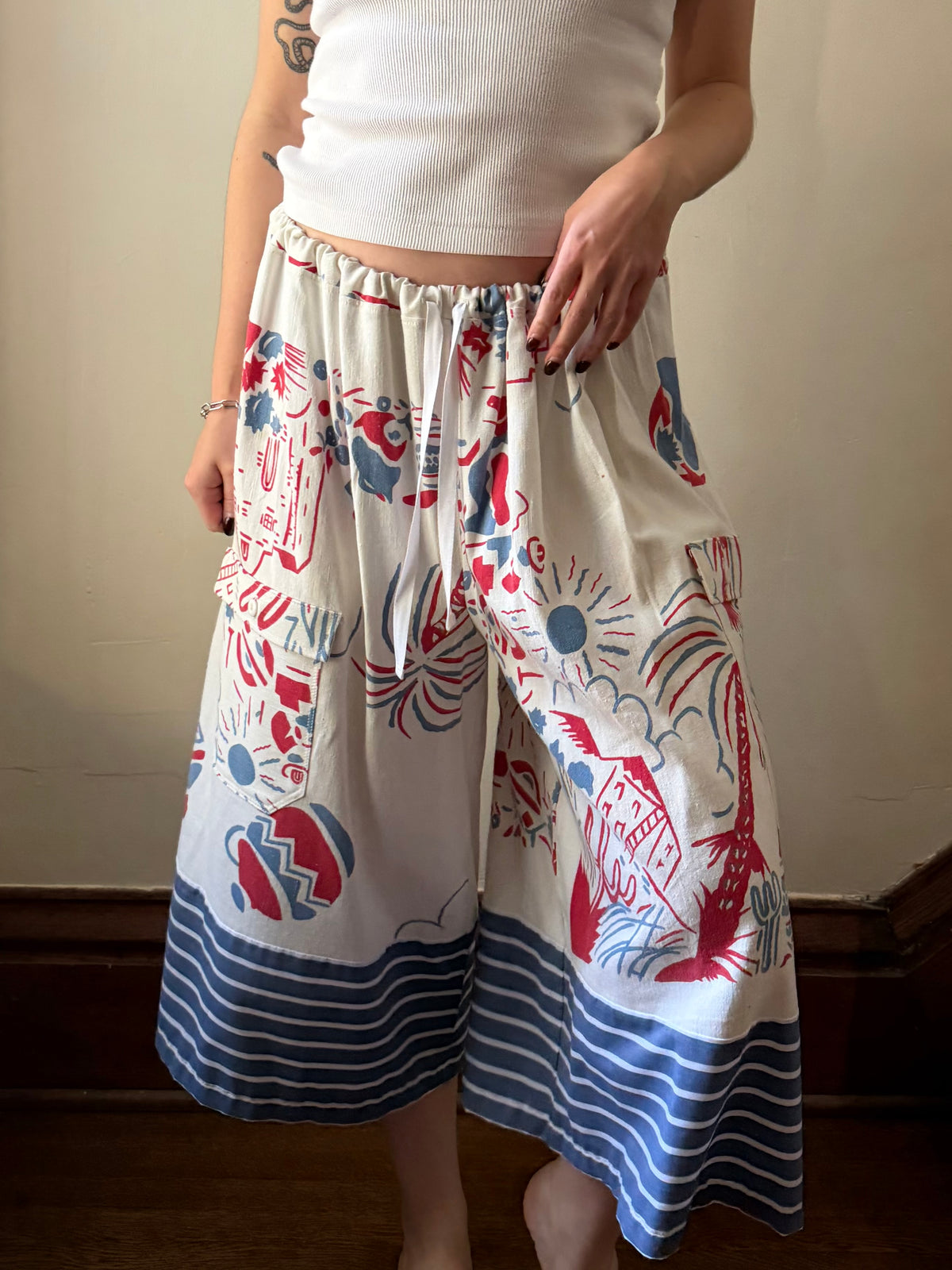 Southwestern Culotte Beach Pants [L/XL]
