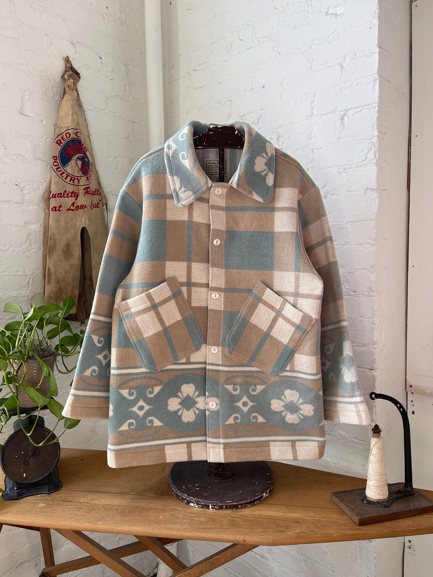 Blue Camp Blanket Jacket [L]