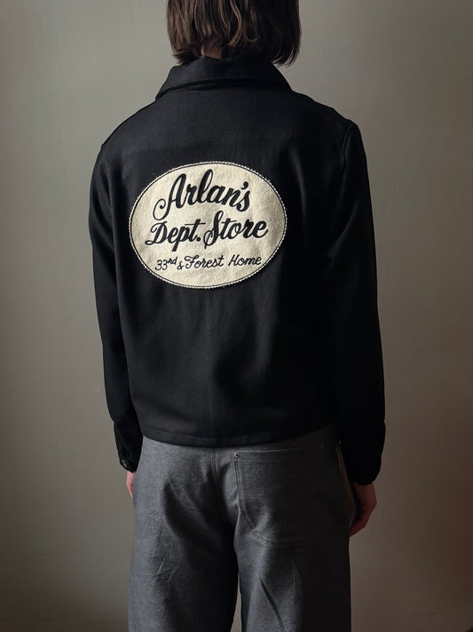 Black Wool & Rayon Ricky Jacket [S]