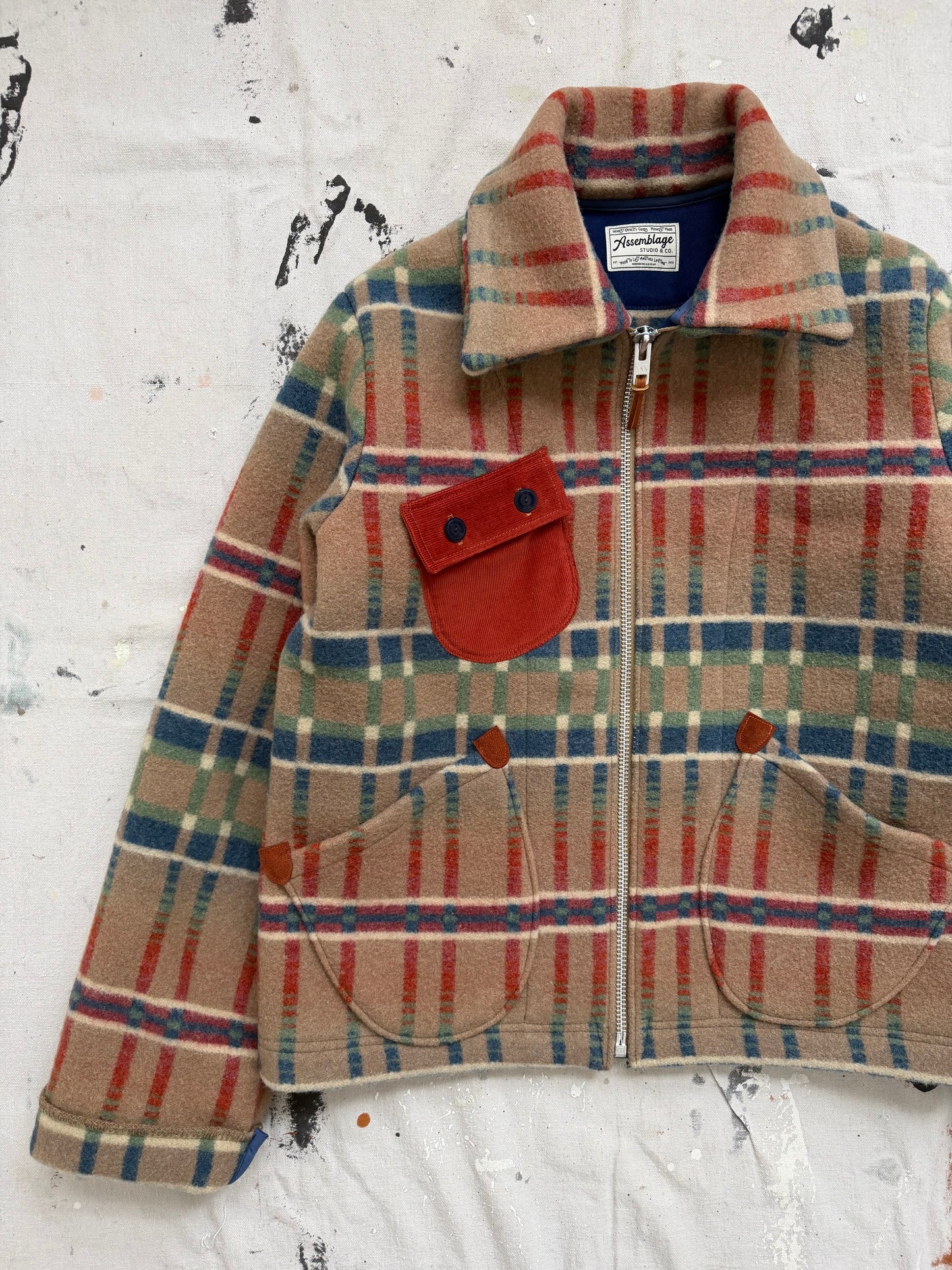 Multi Color Wool Coat [L]