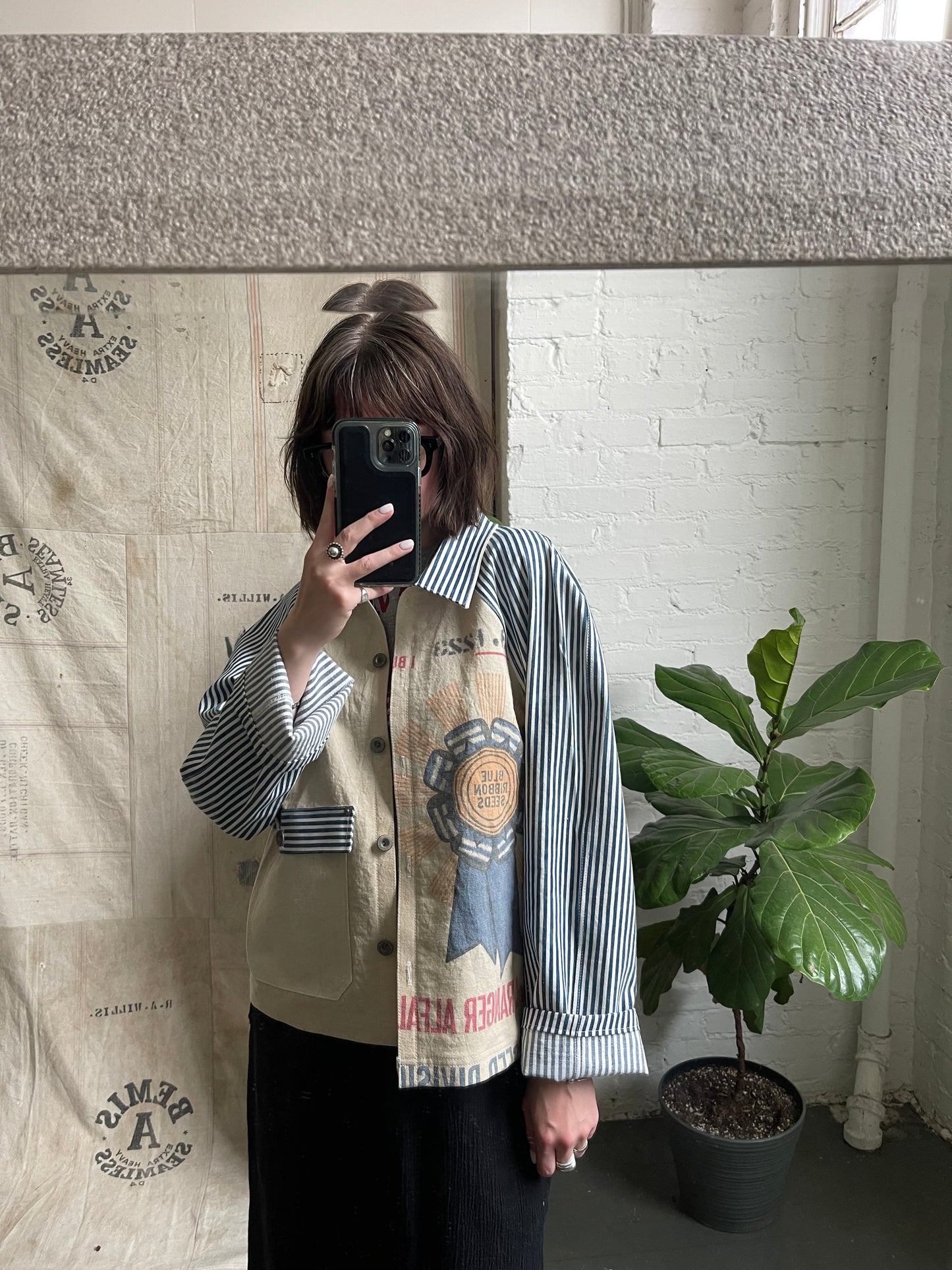 Blue Ribbon Feedsack Engineer Coat [S/M]
