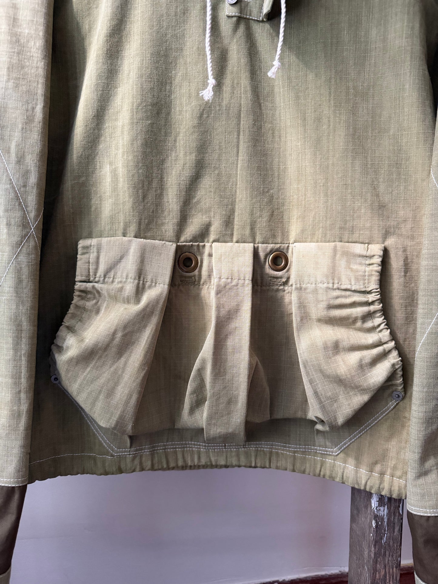 Olive Ripstop Pullover Smock [M]