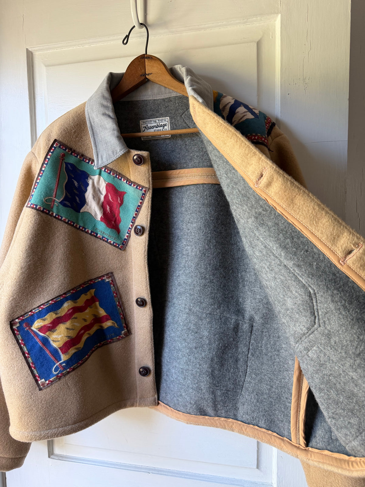 Tobacco Felt Wool Coat [L]