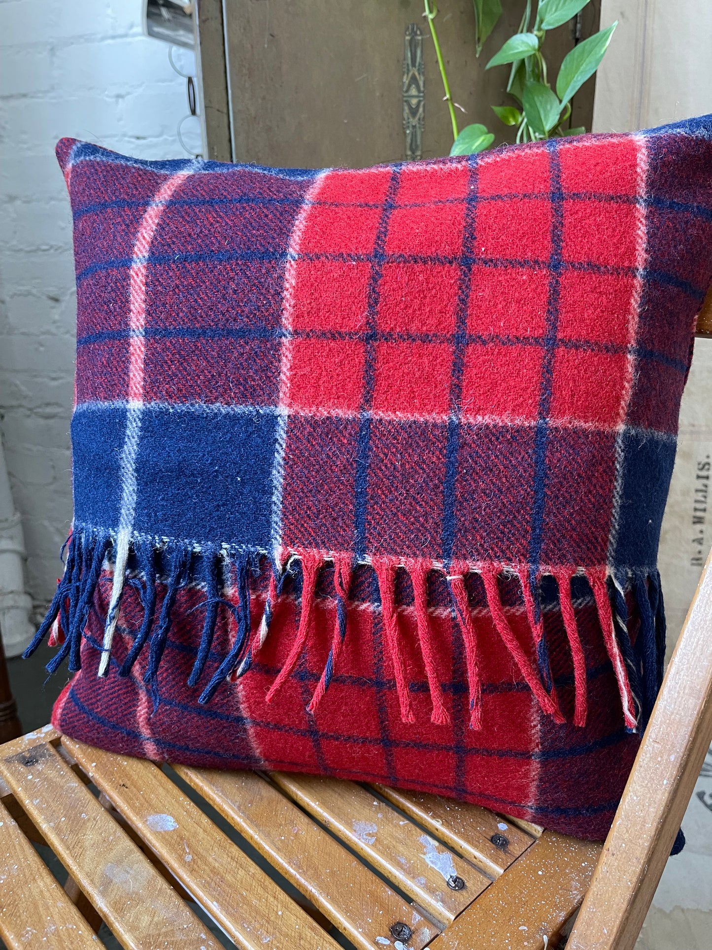 Wool Plaid Pillow