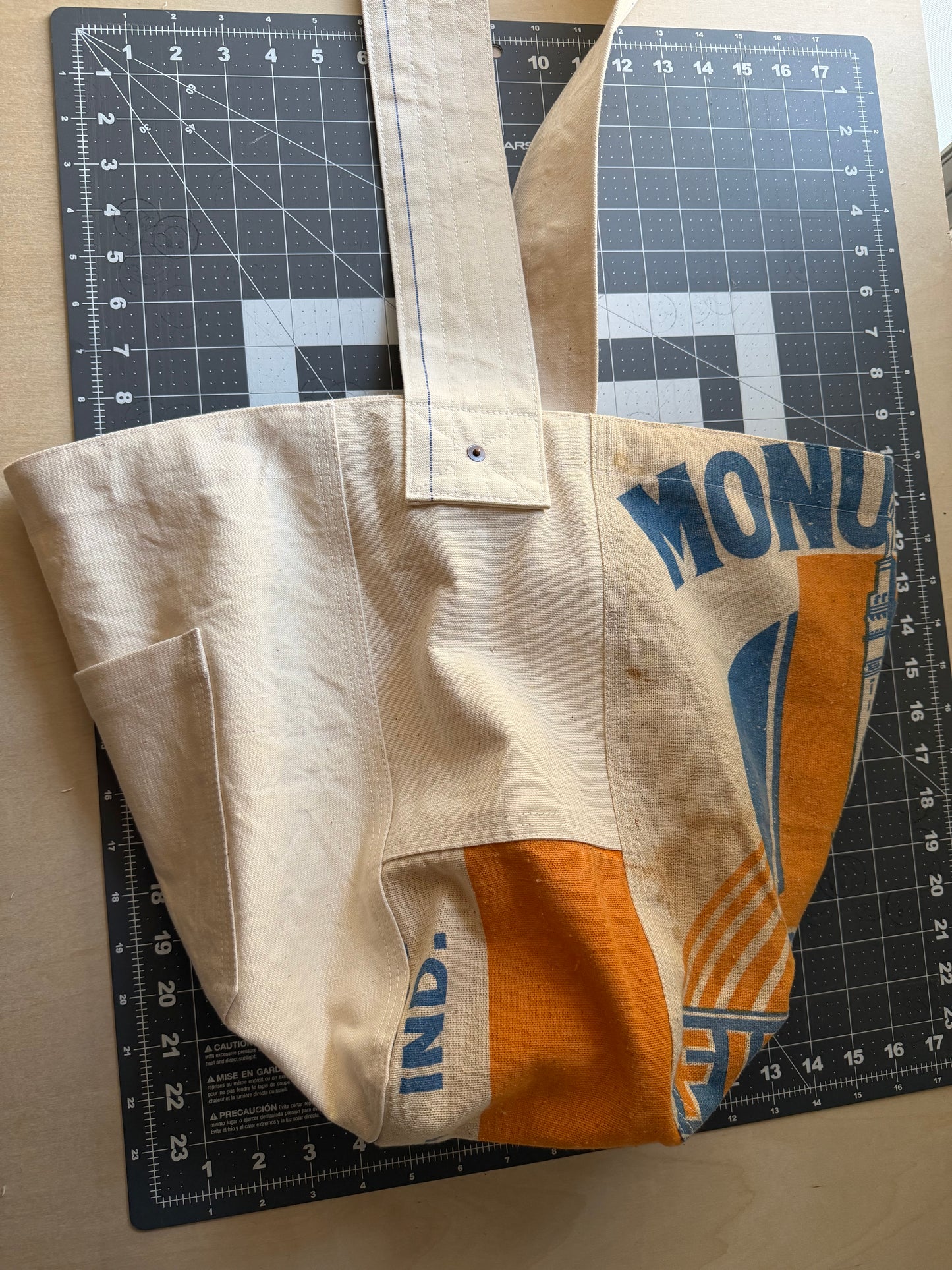 Monument Feed Sack Crossbody Tote