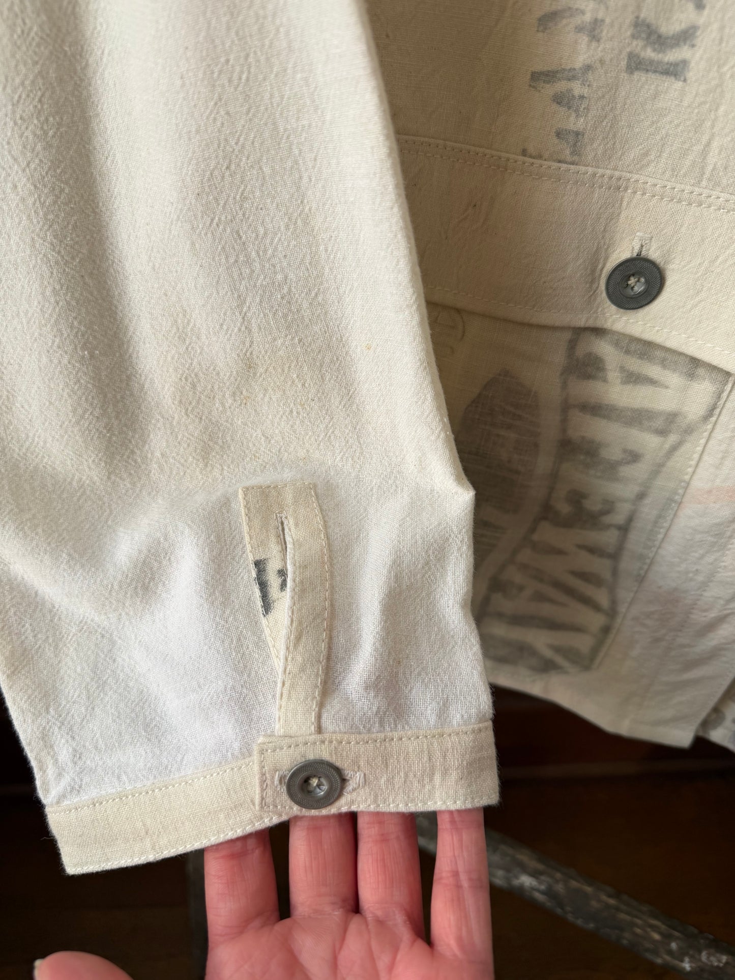 Stenciled Feedsack Overshirt [S]