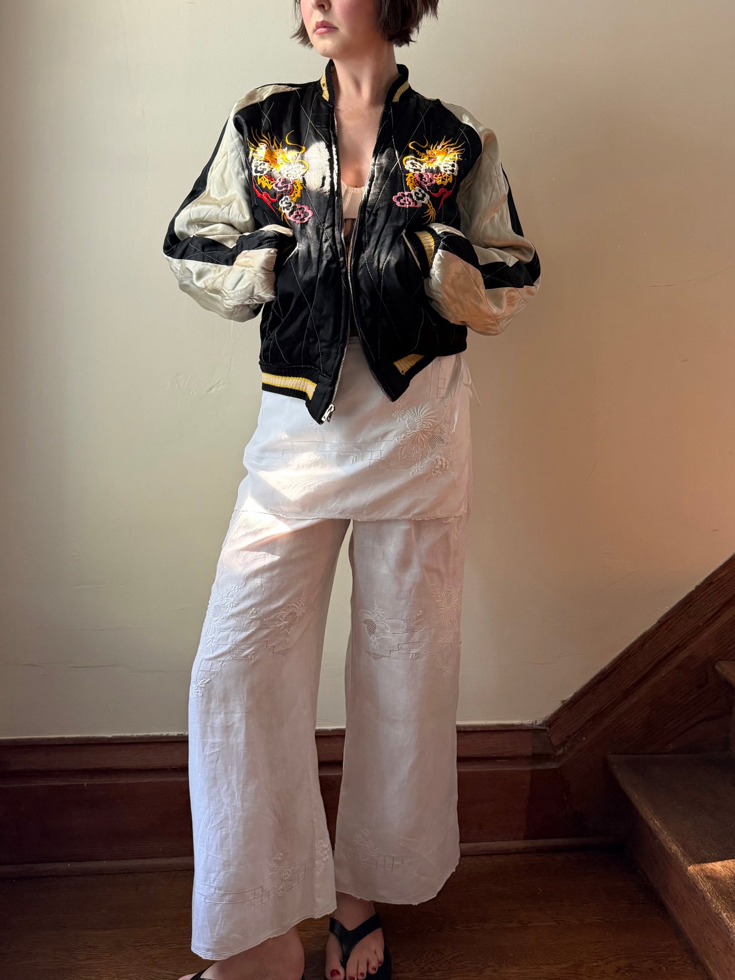 Heirloom Linen Bloomer Pants w/ Wrap Skirt [S/M]