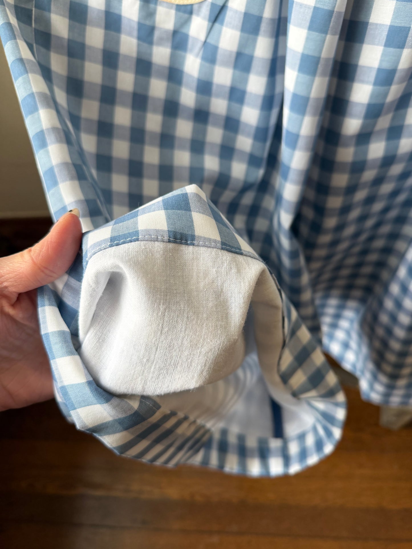 Gingham Feedsack Trousers [L]