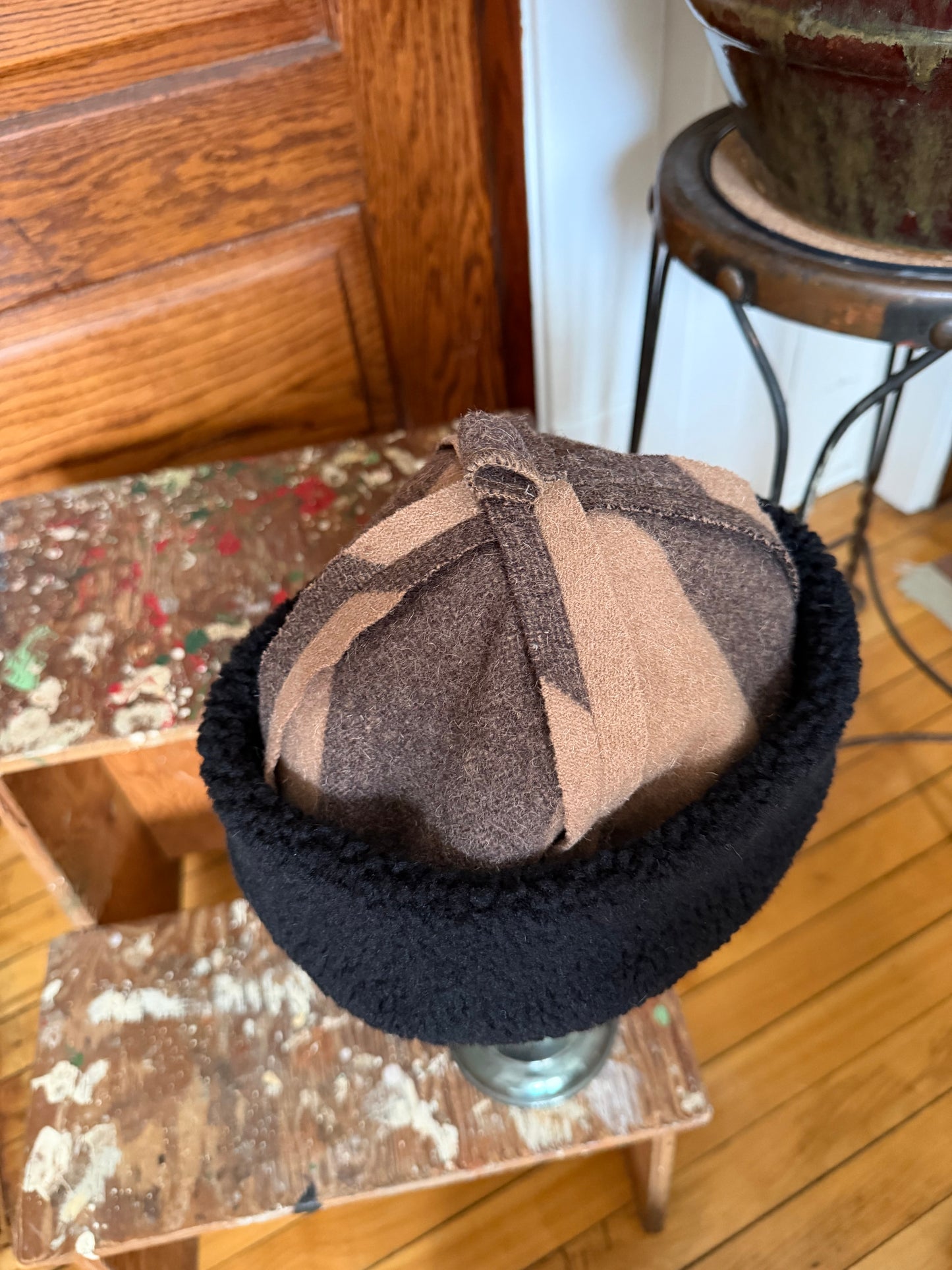 Brown Seam Wool Beanie [M/L]