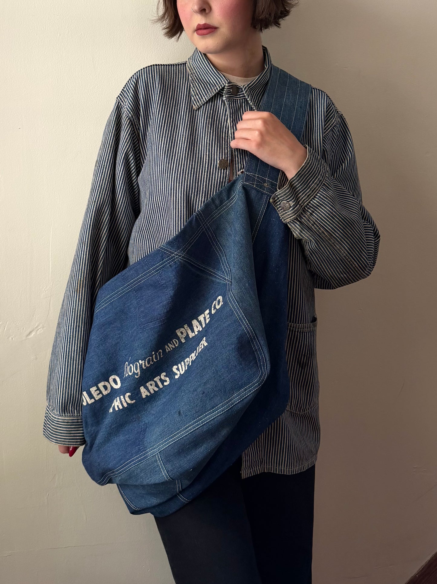 Toledo Denim Newspaper Bag