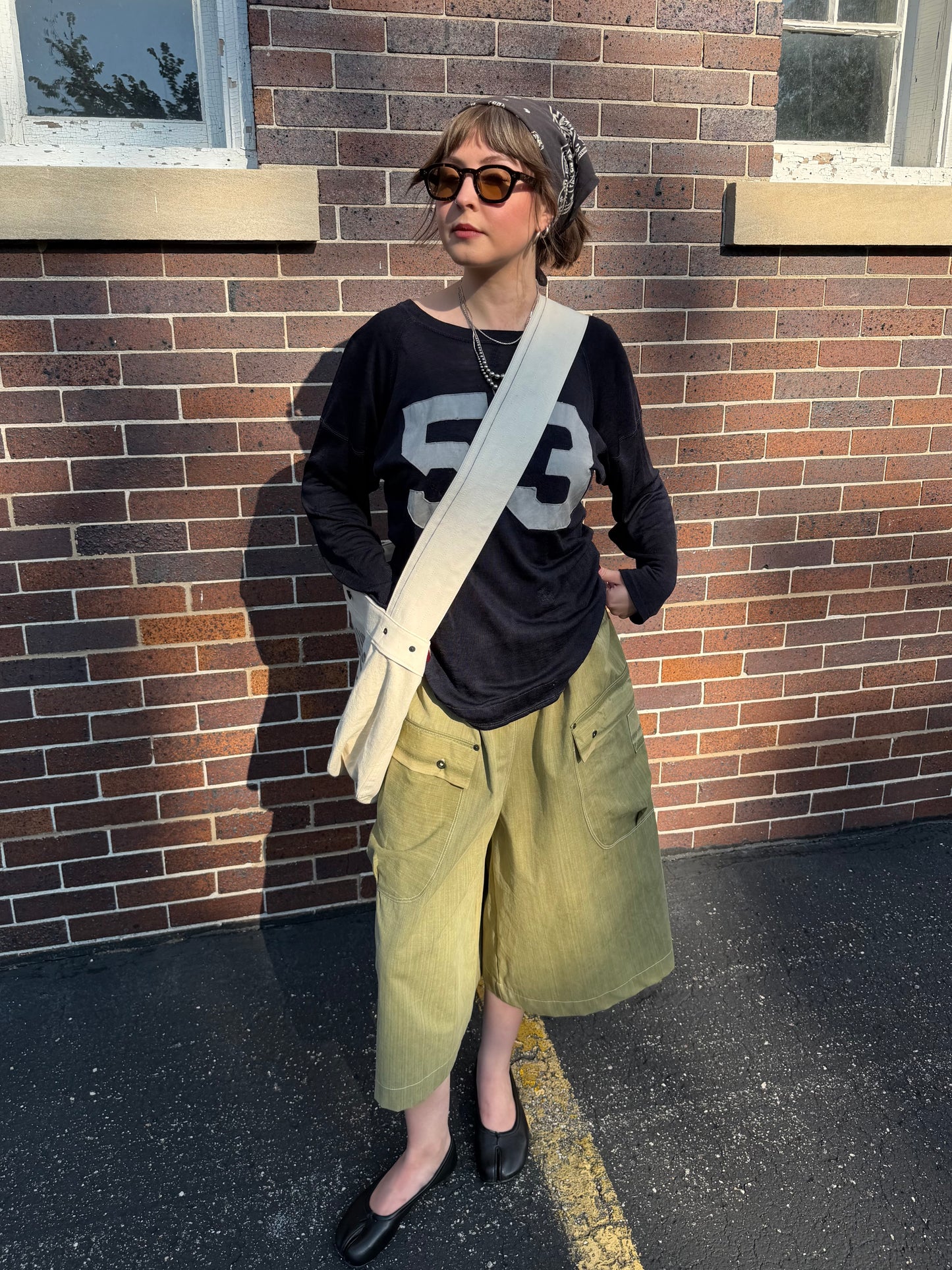 Olive Ripstop Culottes [L]