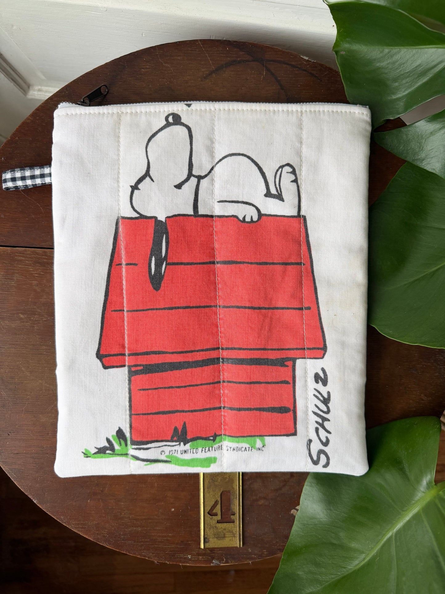 Quilted Snoopy Zipper Pouches