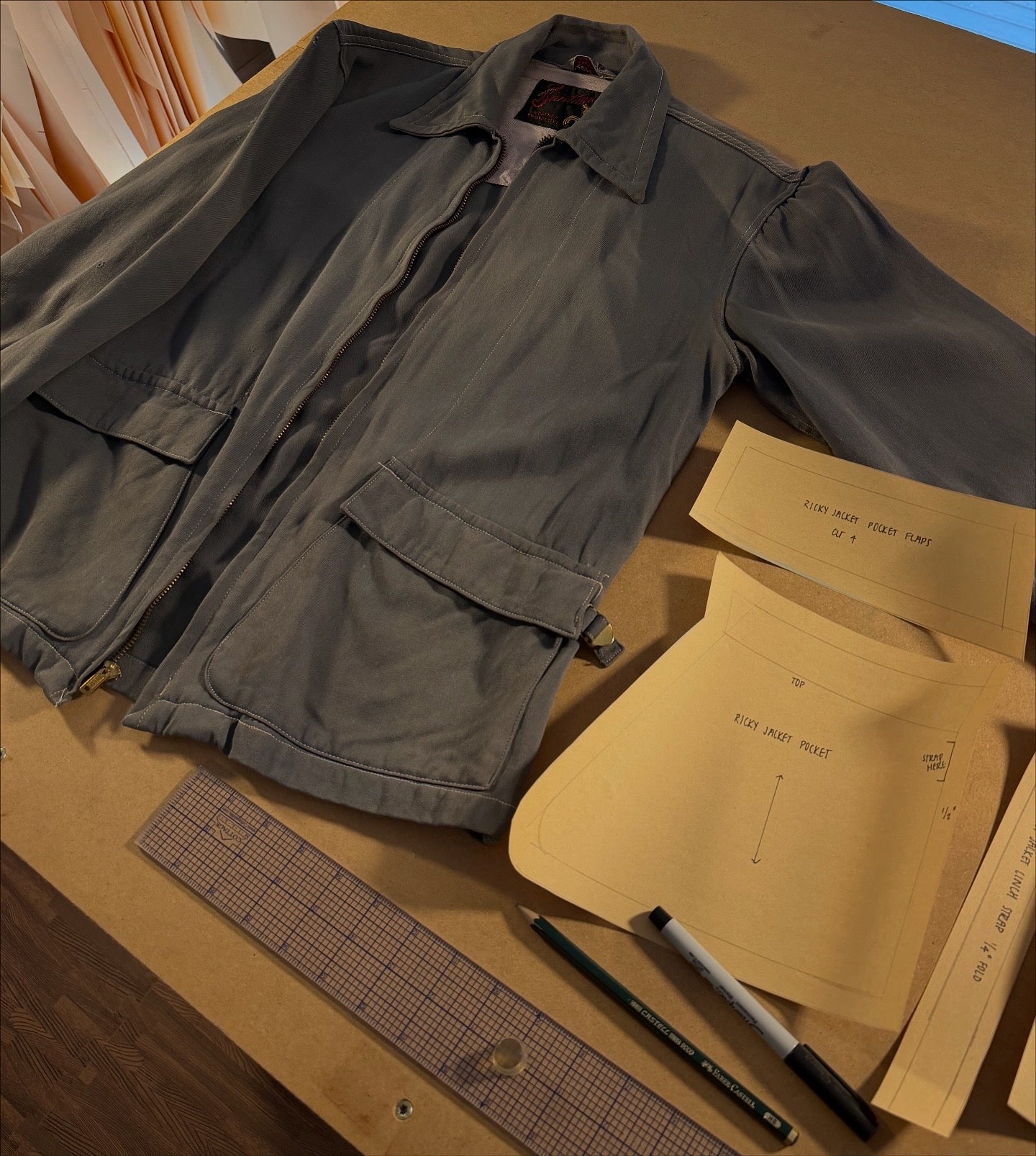 Black Wool & Rayon Ricky Jacket [S]