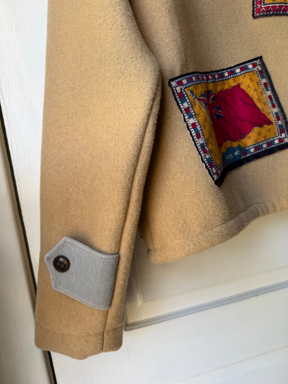 Tobacco Felt Wool Coat [L]
