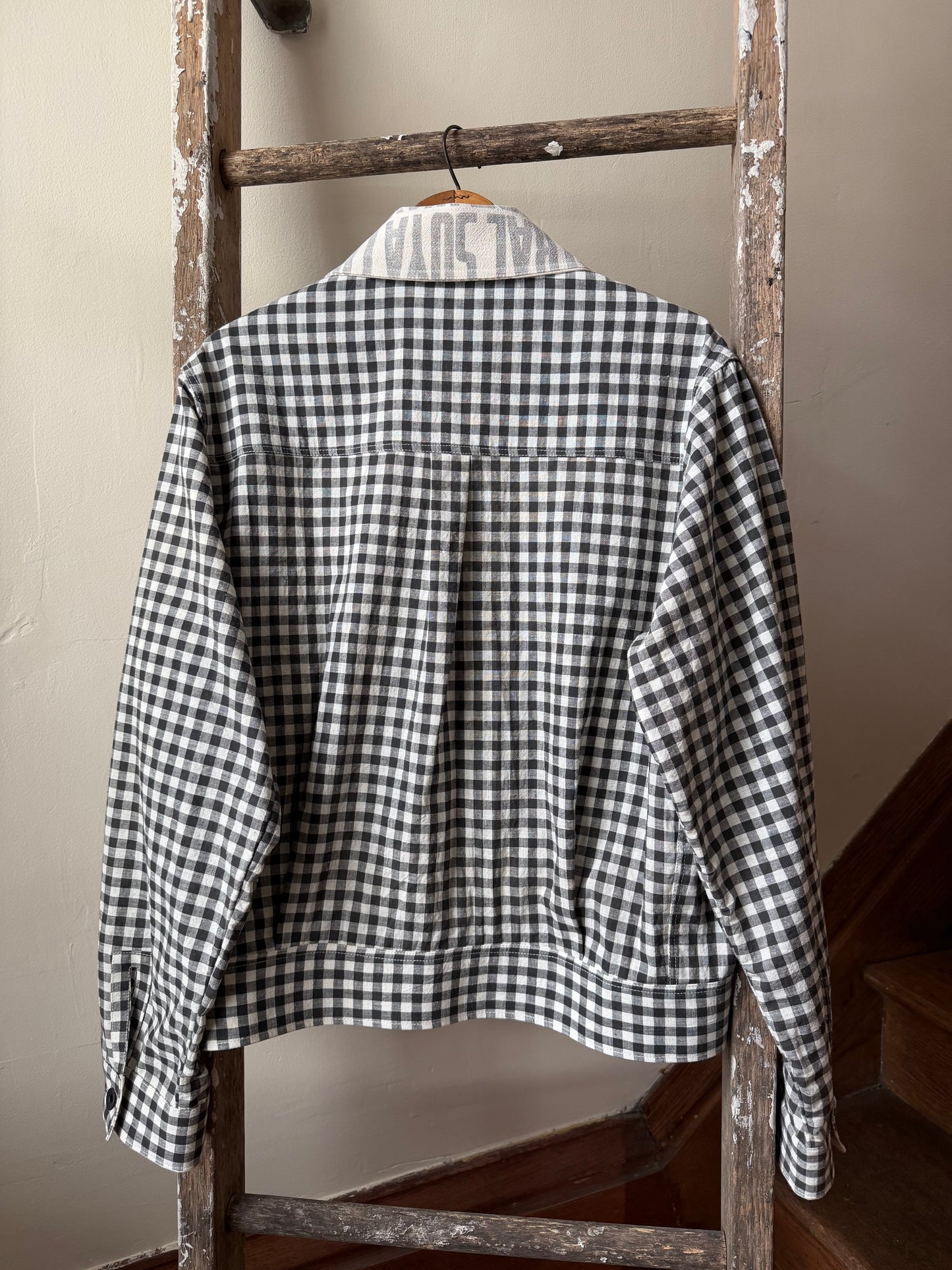 Antique Homespun Gingham Shirt [S/M]