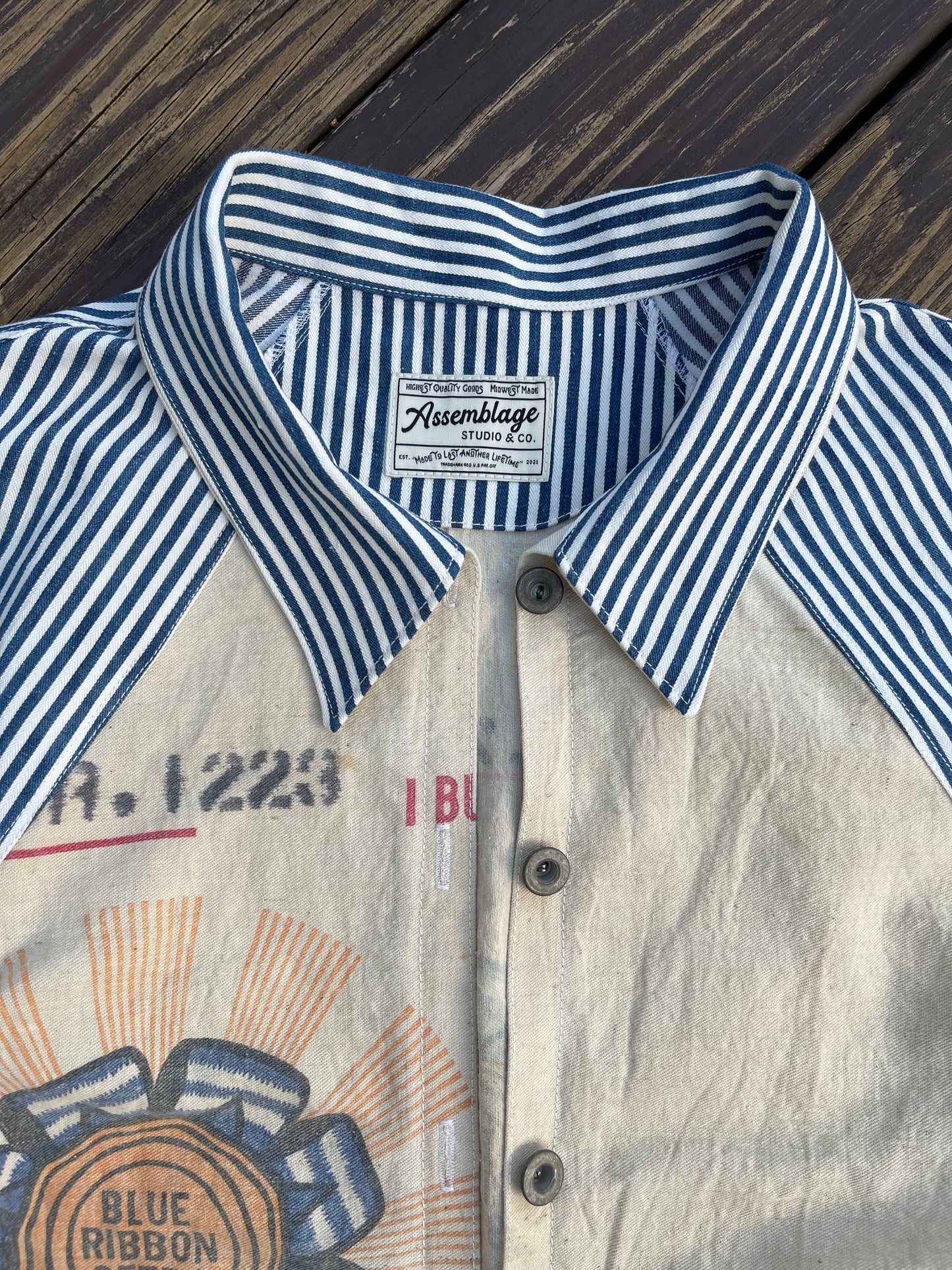 Blue Ribbon Feedsack Engineer Coat [S/M]