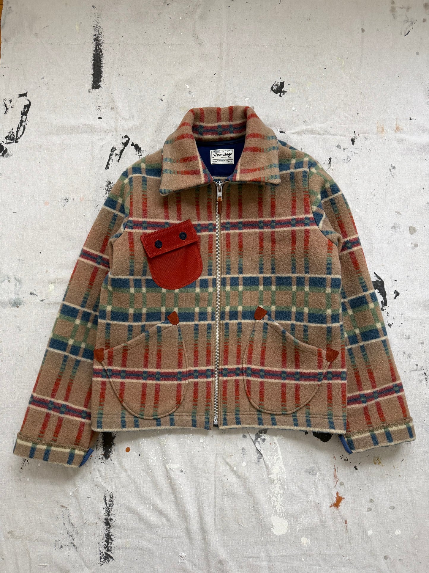 Multi Color Wool Coat [L]